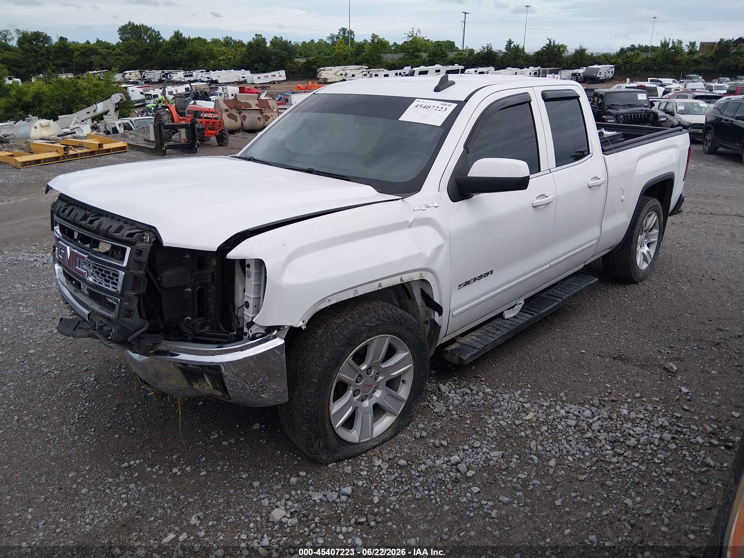 2015 Gmc Sierra 1500 Sle White vin: 1GTV2UEC4FZ351850