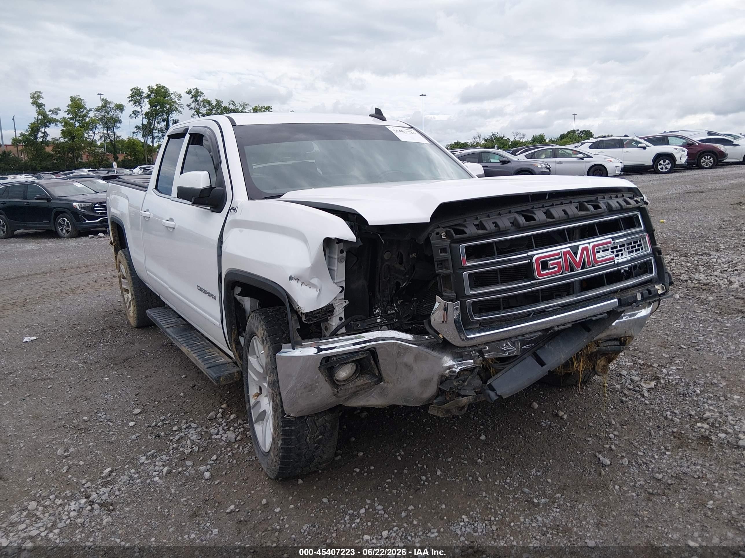 2015 Gmc Sierra 1500 Sle White vin: 1GTV2UEC4FZ351850