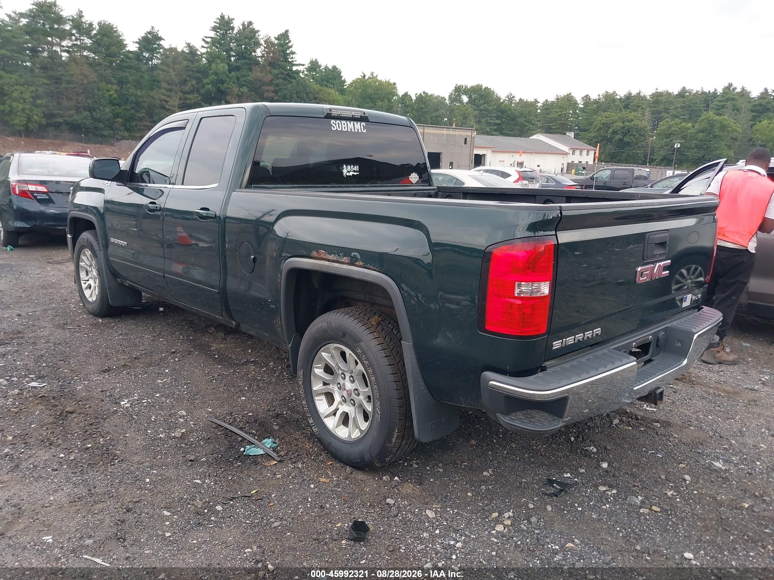 2014 Gmc Sierra 1500 Sle Green vin: 1GTV2UEC5EZ307368