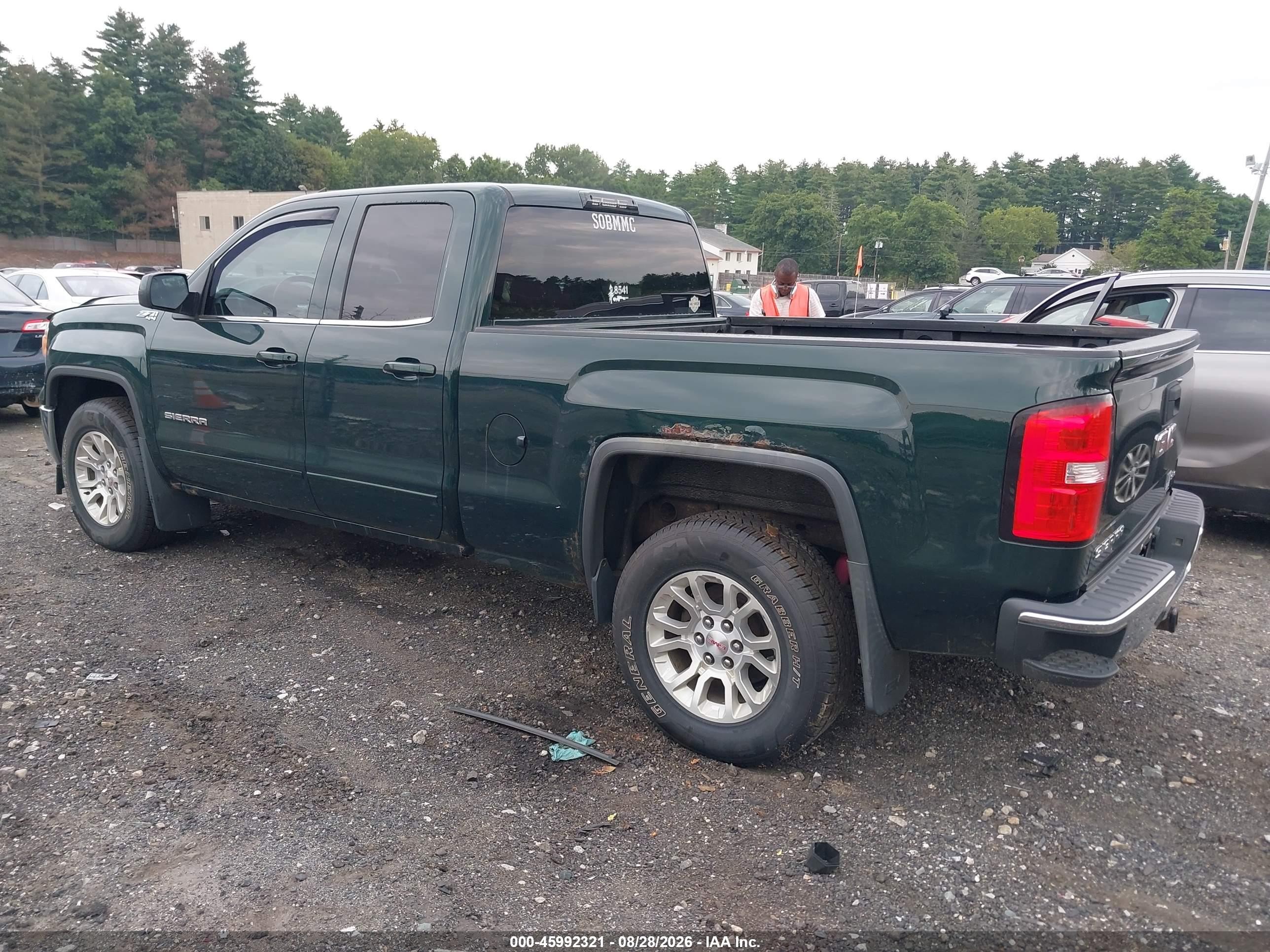 2014 Gmc Sierra 1500 Sle Green vin: 1GTV2UEC5EZ307368