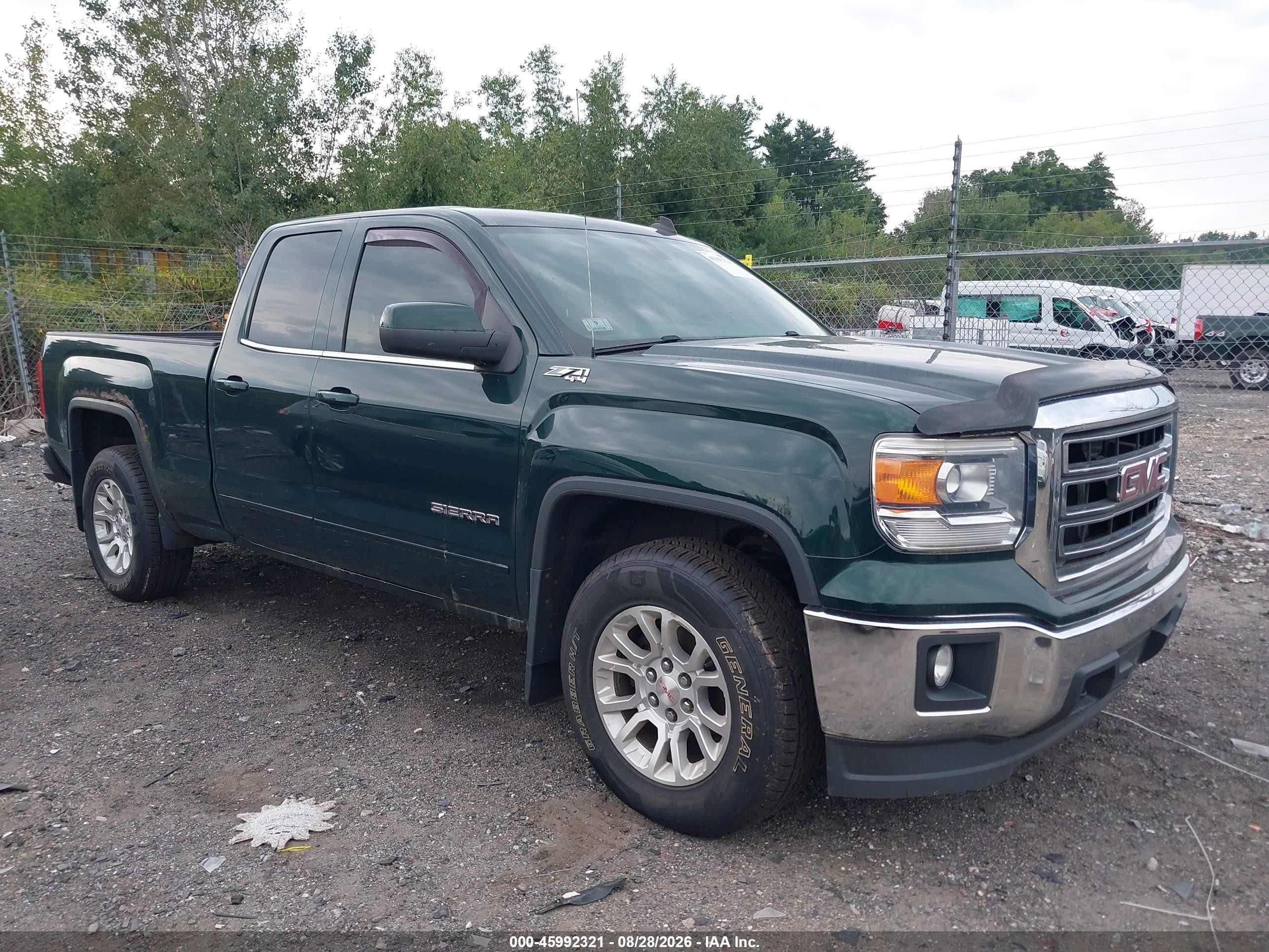 2014 Gmc Sierra 1500 Sle Green vin: 1GTV2UEC5EZ307368