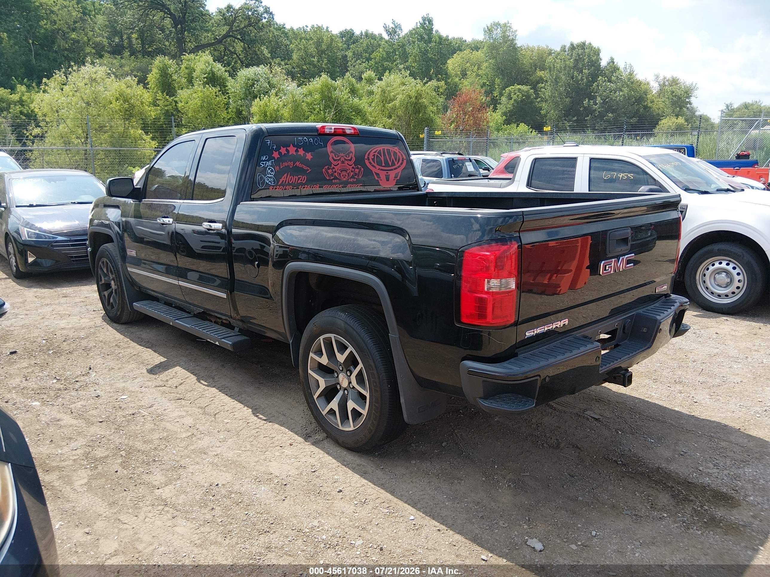 2015 Gmc Sierra 1500 Sle Black vin: 1GTV2UEC5FZ159904