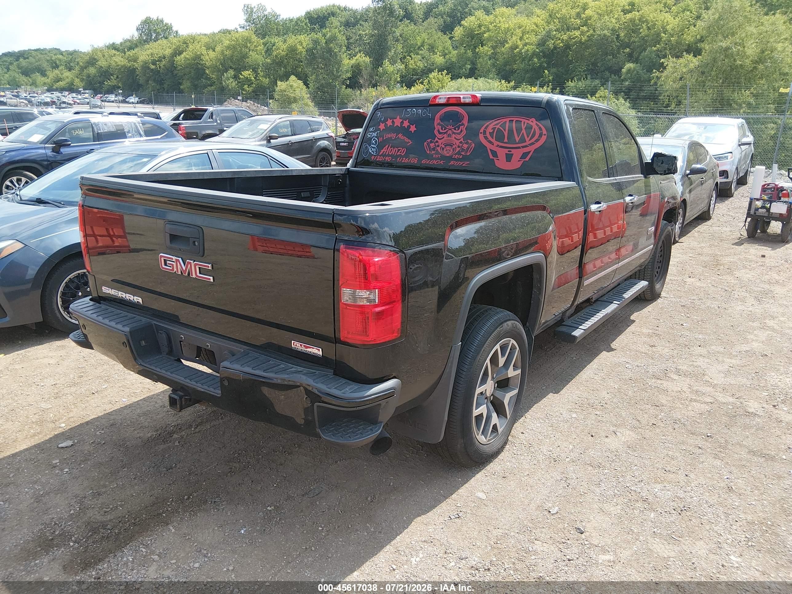 2015 Gmc Sierra 1500 Sle Black vin: 1GTV2UEC5FZ159904