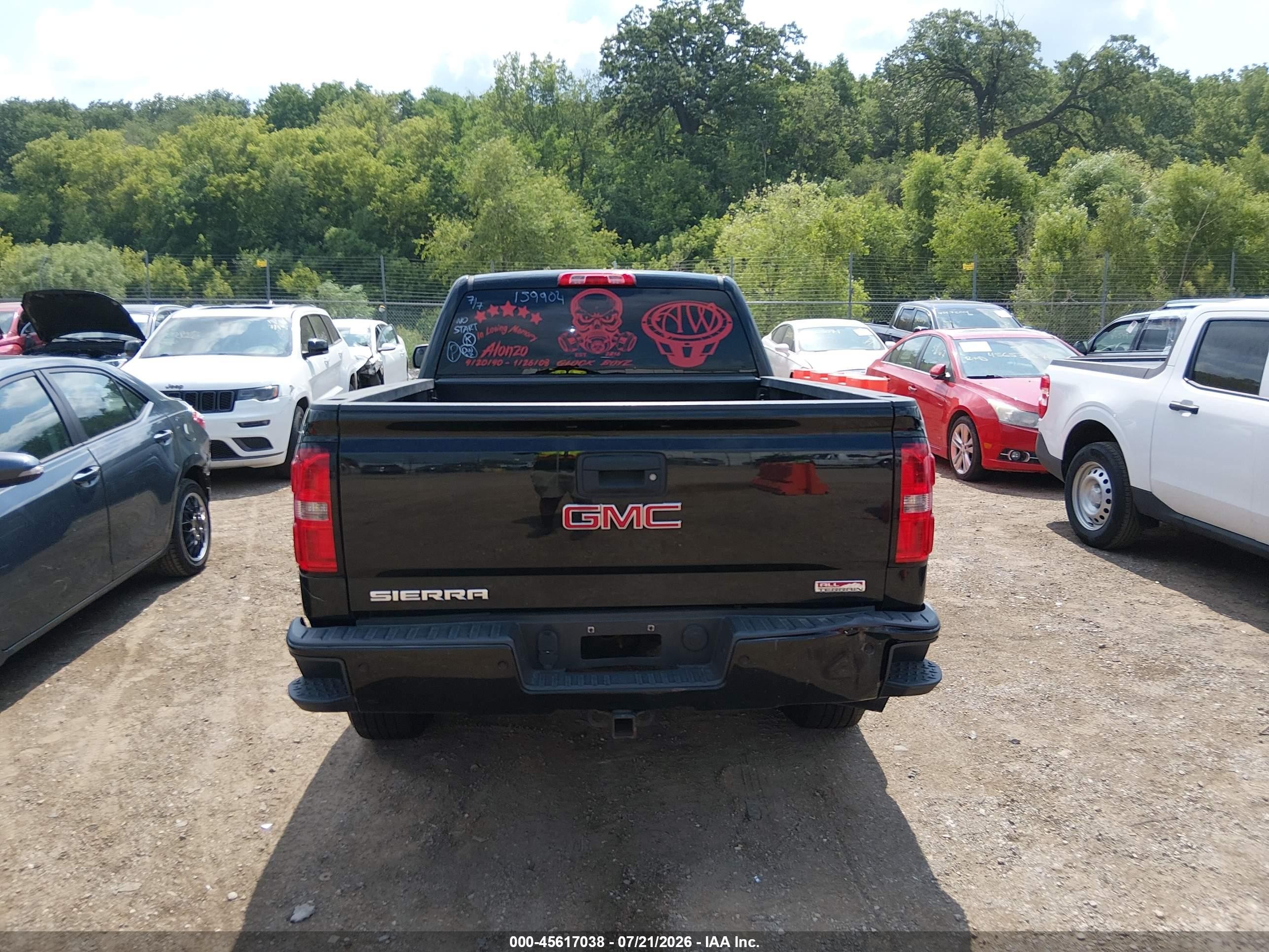2015 Gmc Sierra 1500 Sle Black vin: 1GTV2UEC5FZ159904