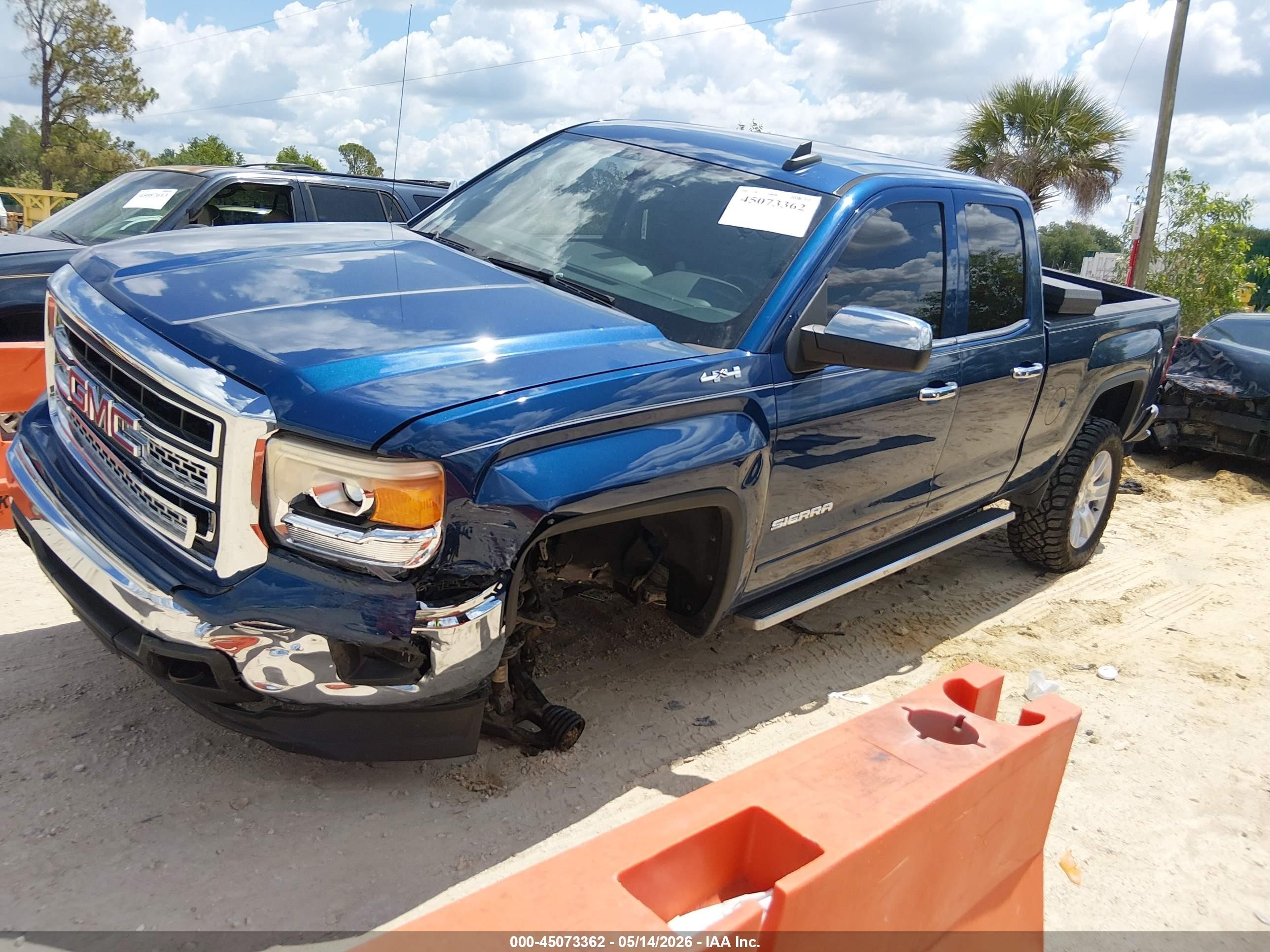 2015 Gmc Sierra 1500 Sle Blue vin: 1GTV2UEC5FZ168053