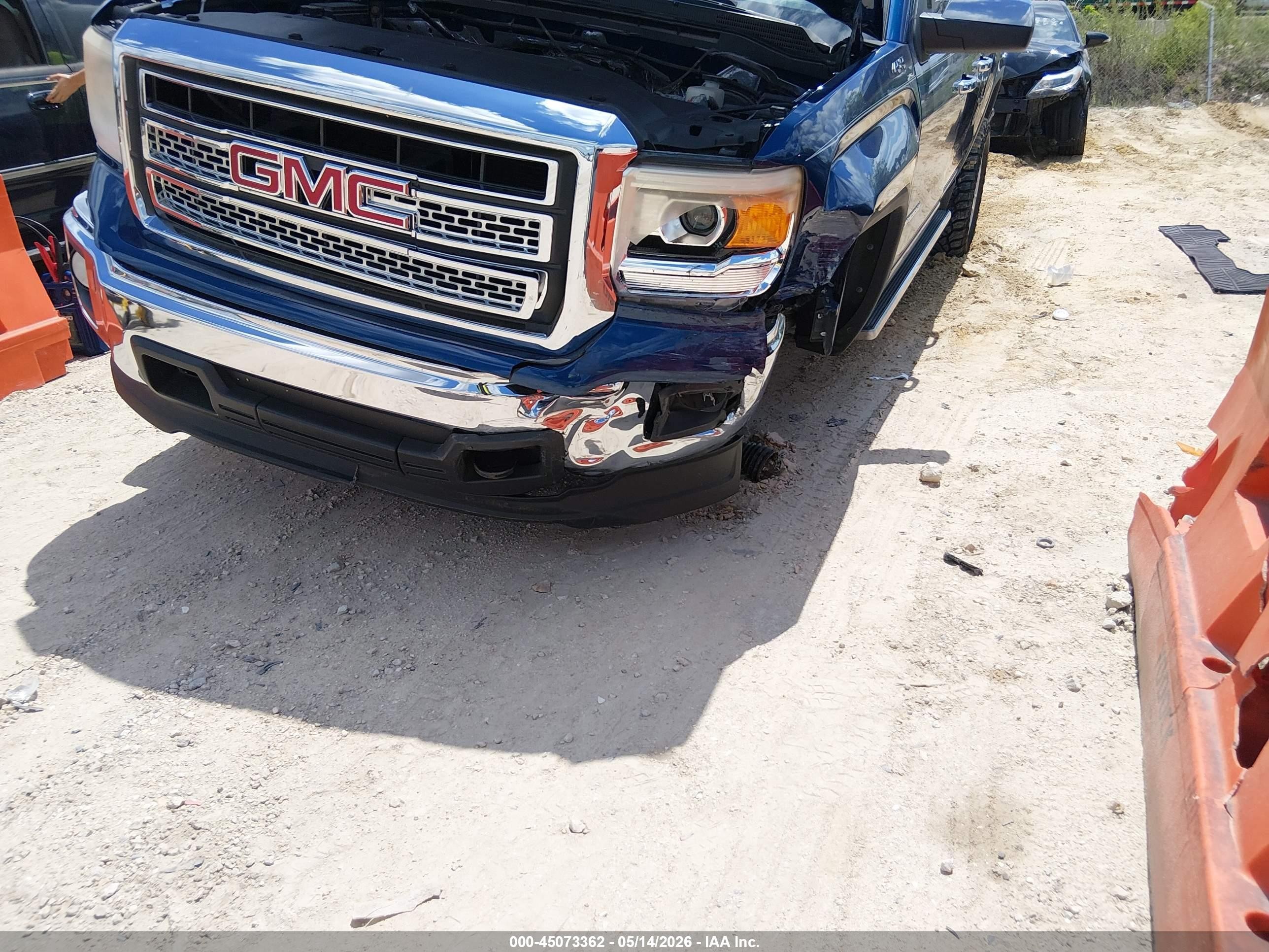 2015 Gmc Sierra 1500 Sle Blue vin: 1GTV2UEC5FZ168053