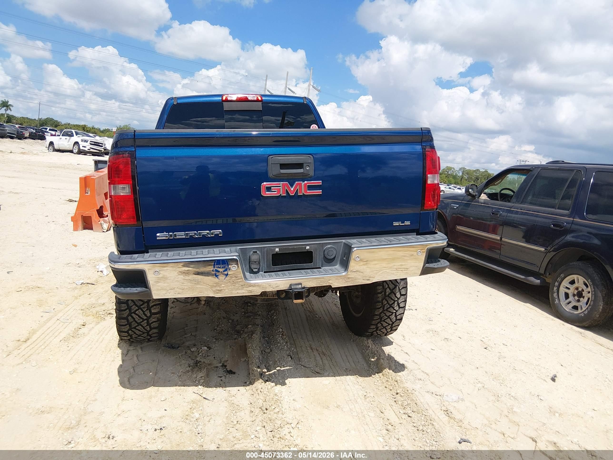 2015 Gmc Sierra 1500 Sle Blue vin: 1GTV2UEC5FZ168053
