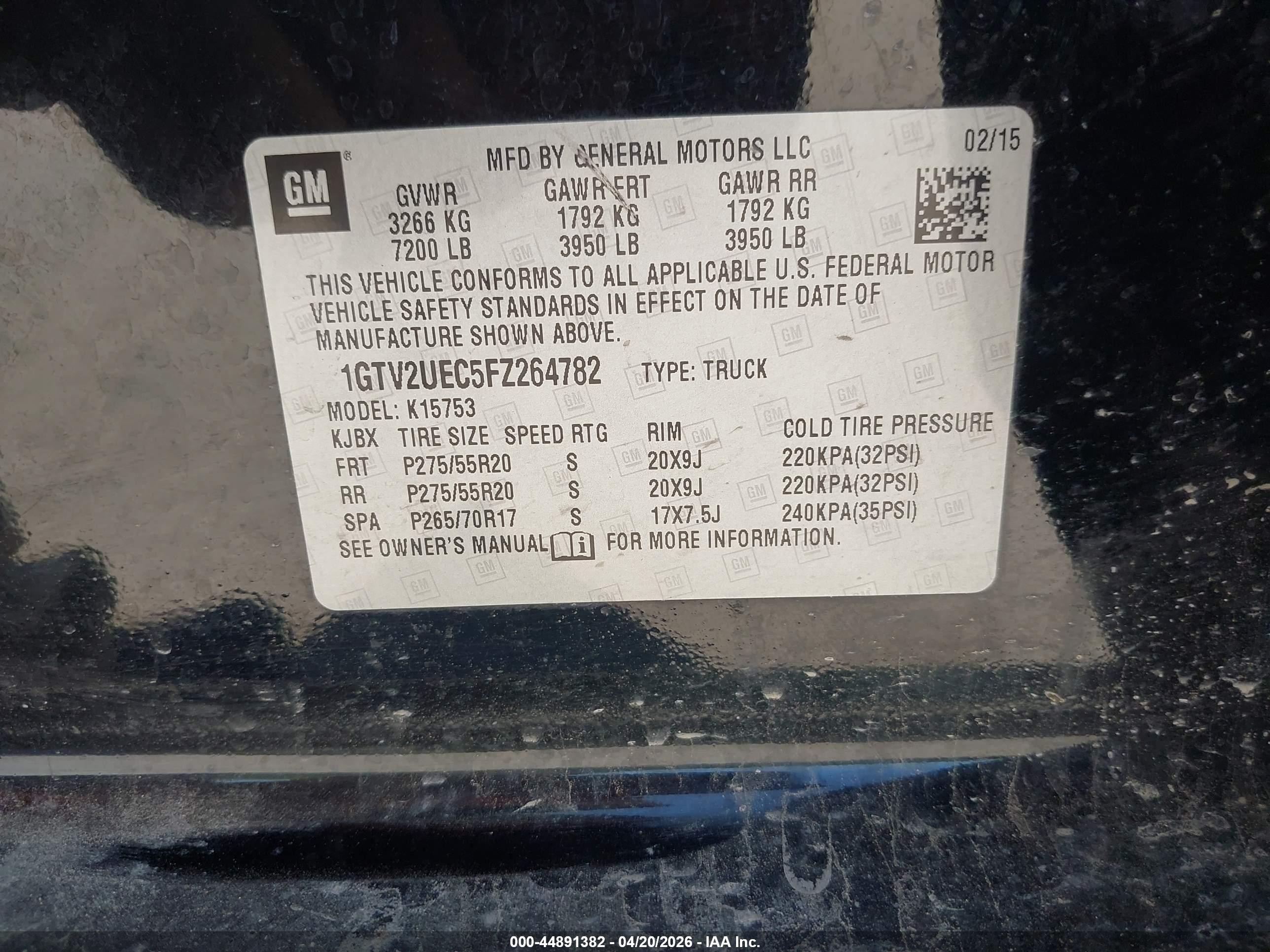 2015 Gmc Sierra 1500 Sle Black vin: 1GTV2UEC5FZ264782