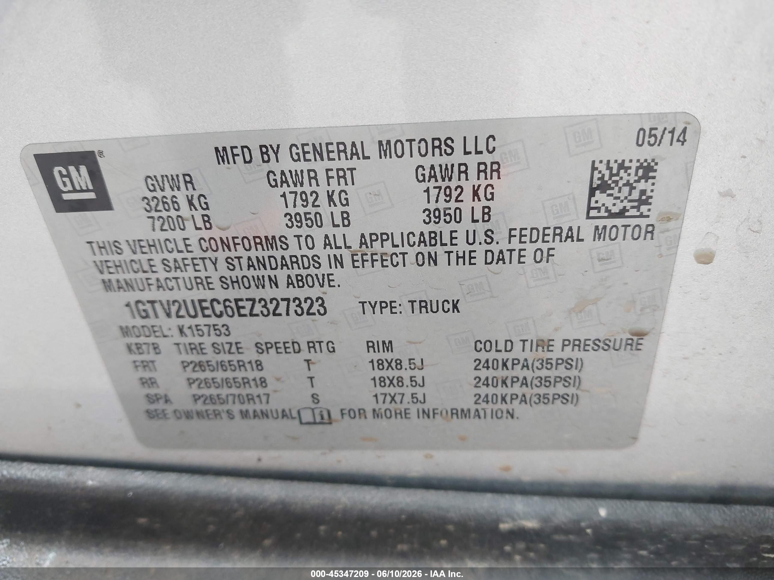 2014 Gmc Sierra 1500 Sle Silver vin: 1GTV2UEC6EZ327323