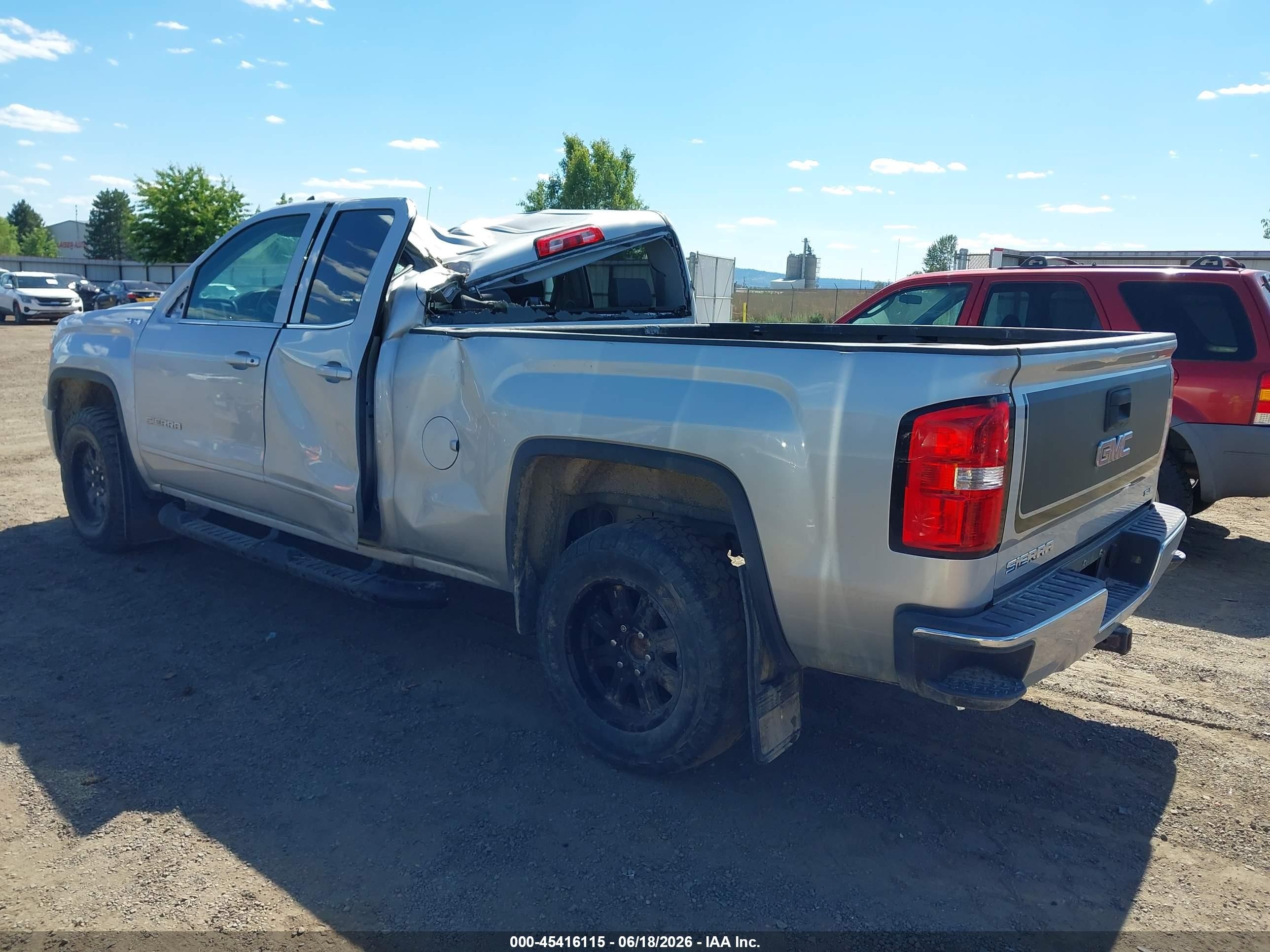 2015 Gmc Sierra 1500 Sle Silver vin: 1GTV2UEC6FZ204946