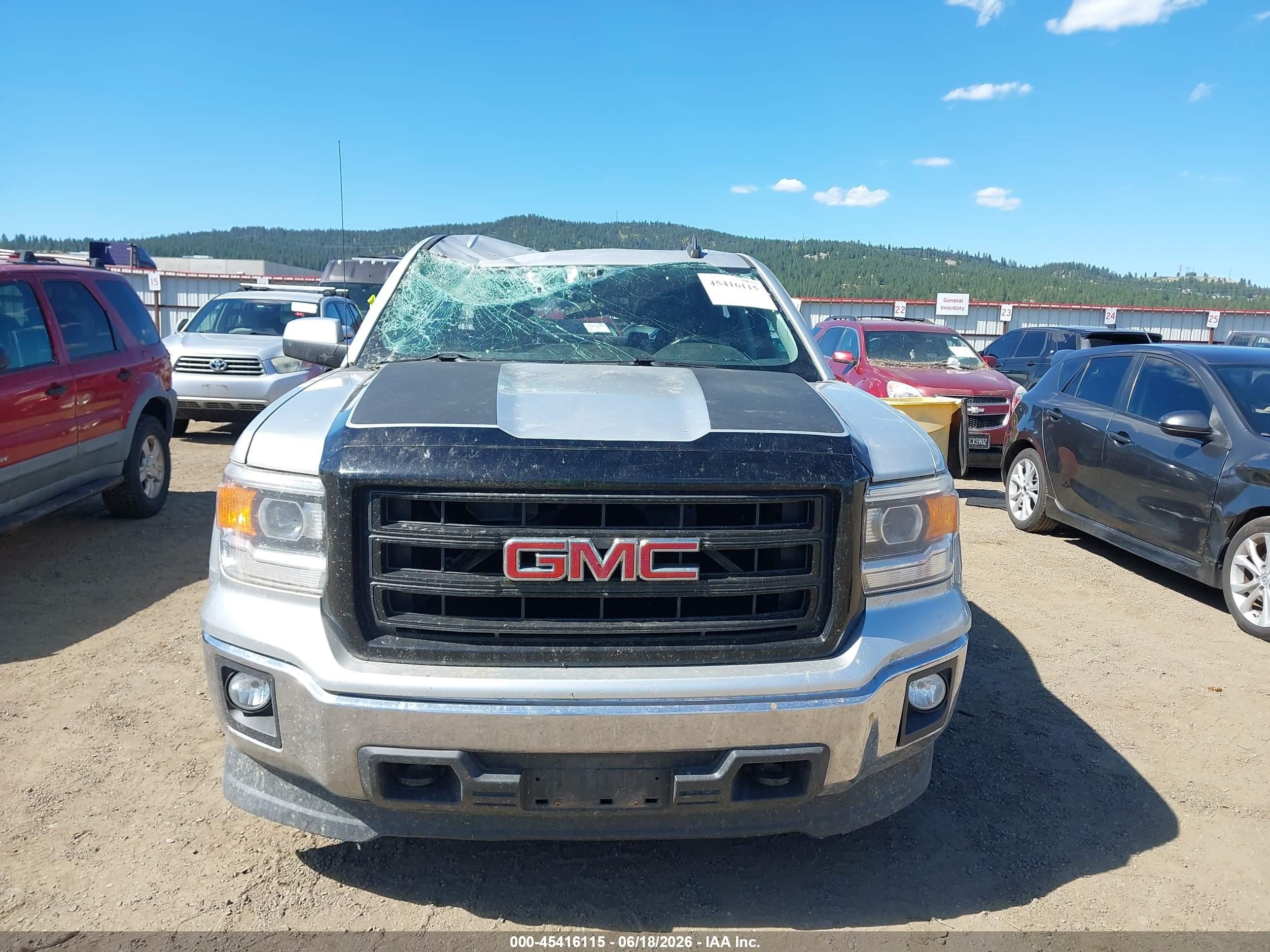 2015 Gmc Sierra 1500 Sle Silver vin: 1GTV2UEC6FZ204946