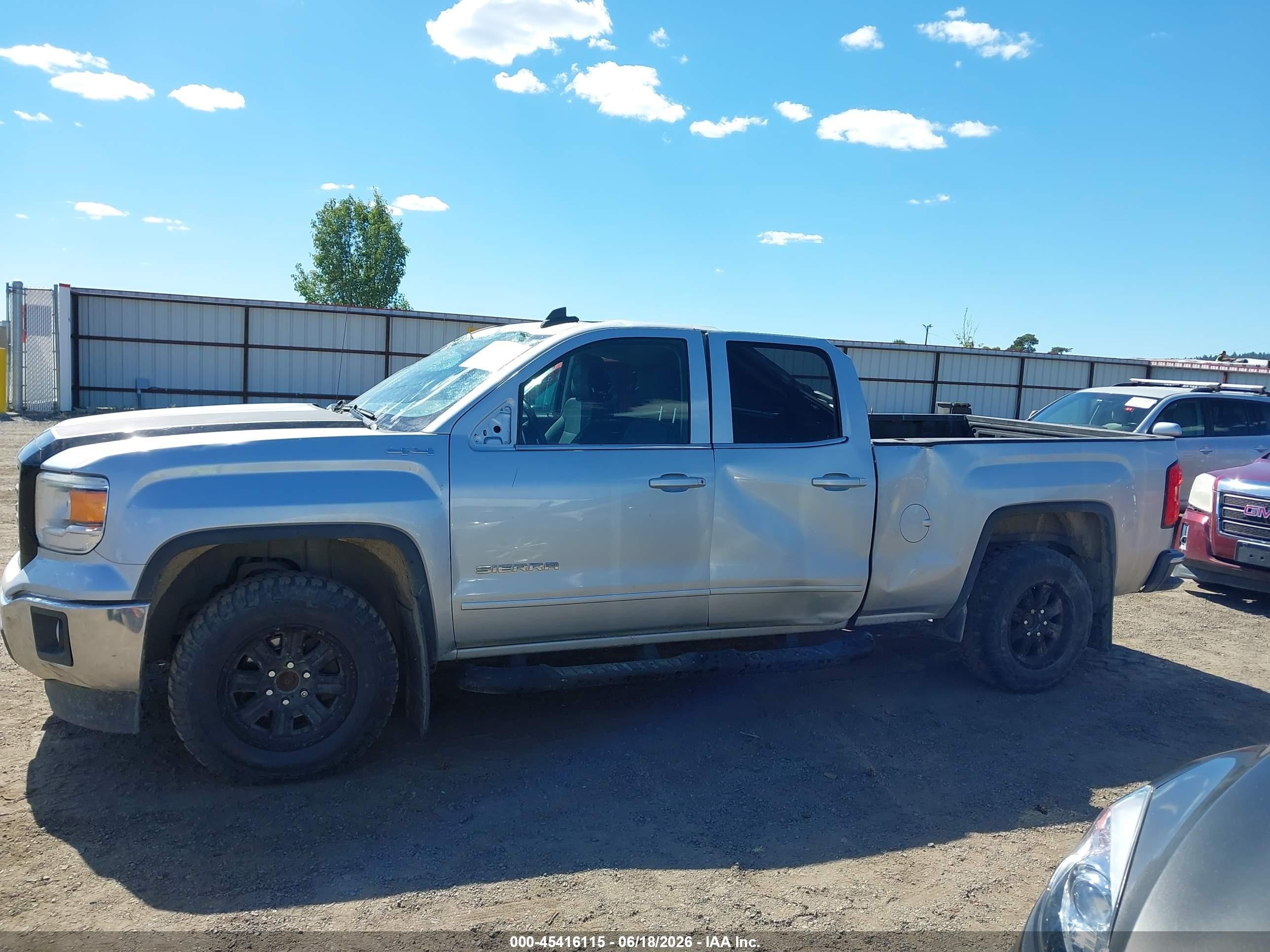 2015 Gmc Sierra 1500 Sle Silver vin: 1GTV2UEC6FZ204946