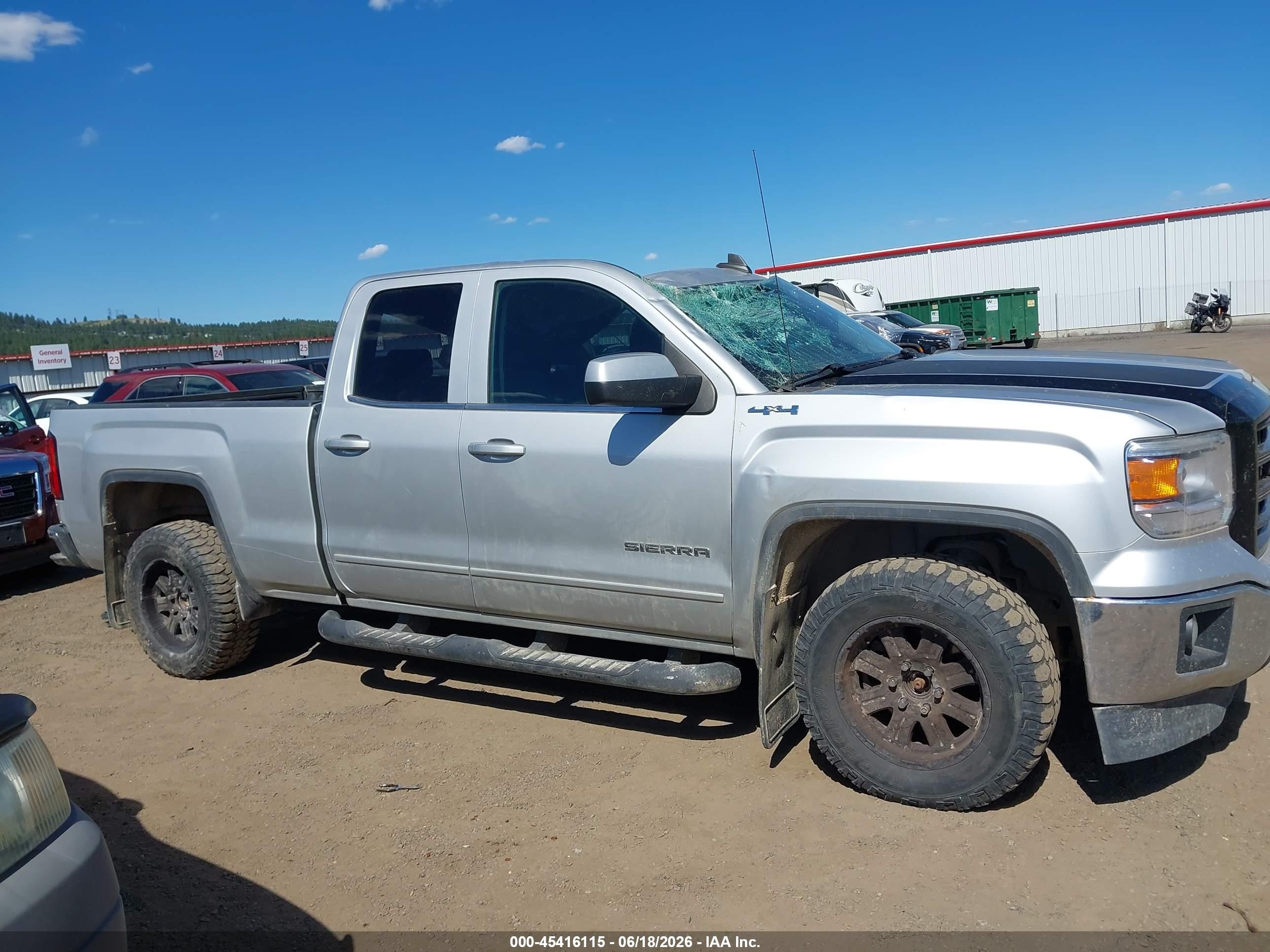 2015 Gmc Sierra 1500 Sle Silver vin: 1GTV2UEC6FZ204946