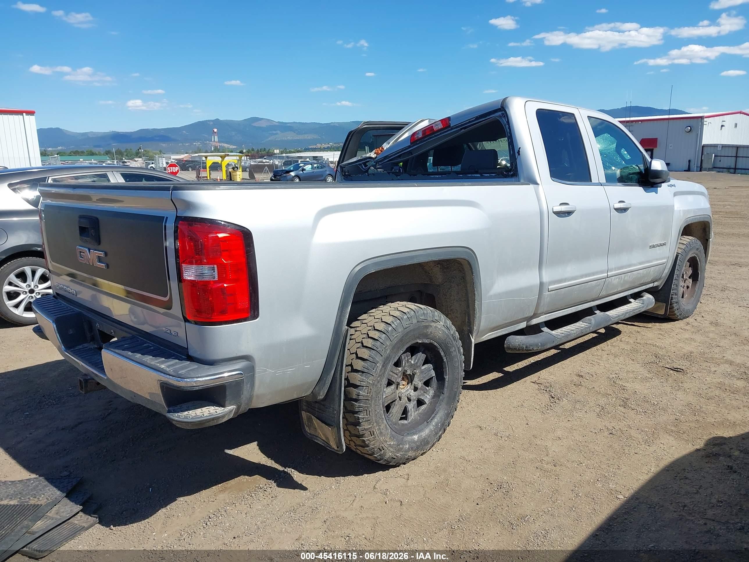 2015 Gmc Sierra 1500 Sle Silver vin: 1GTV2UEC6FZ204946