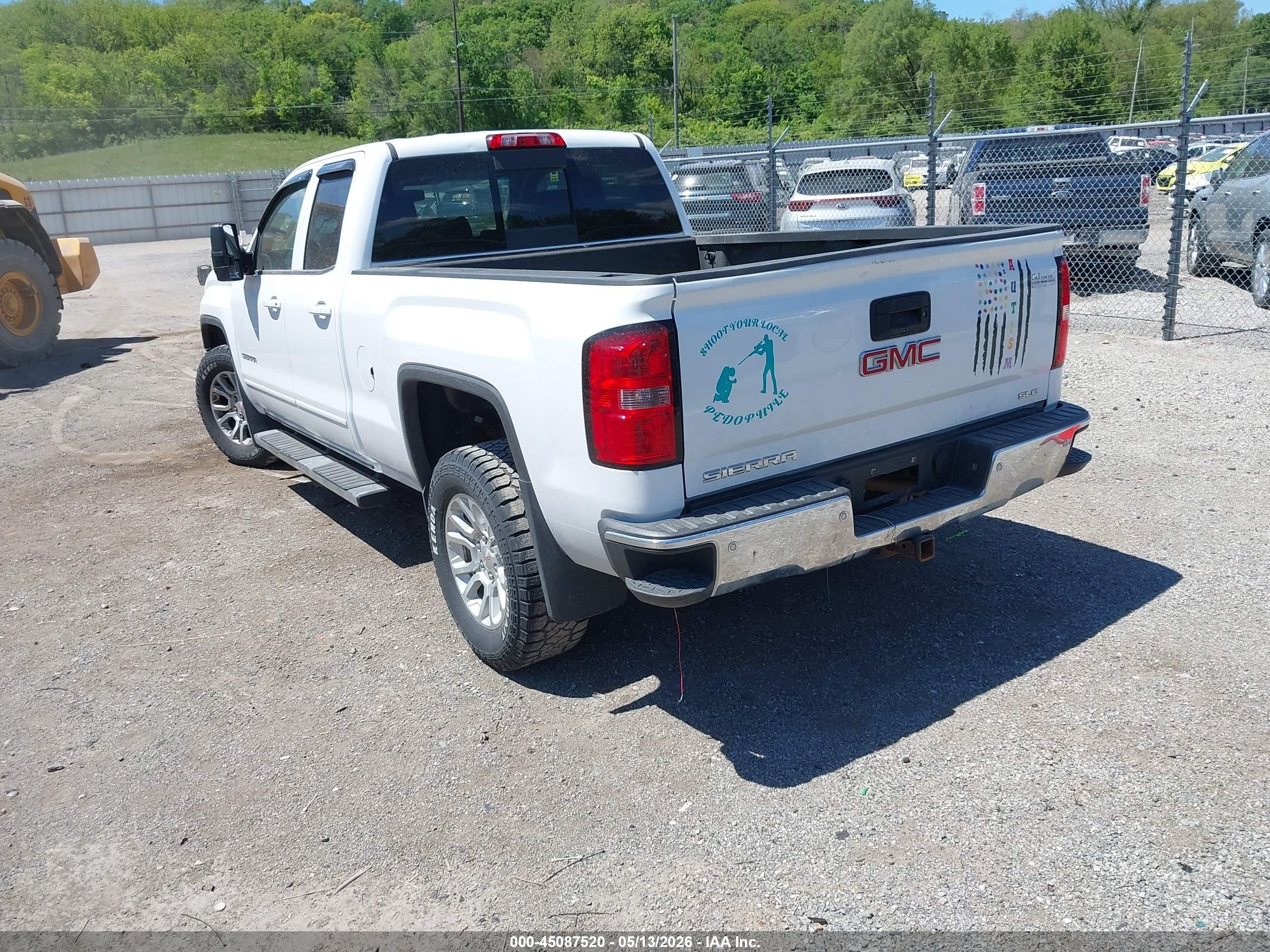 2015 Gmc Sierra 1500 Sle Белый vin: 1GTV2UEC6FZ431263