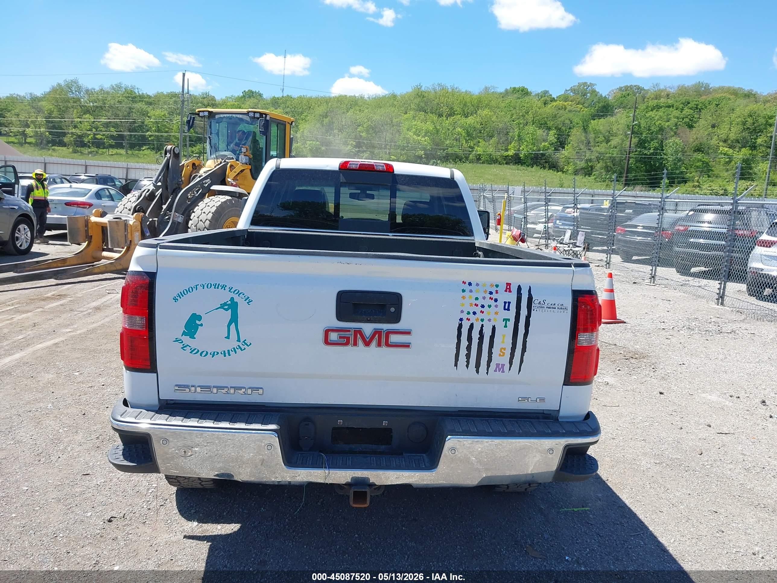 2015 Gmc Sierra 1500 Sle Белый vin: 1GTV2UEC6FZ431263