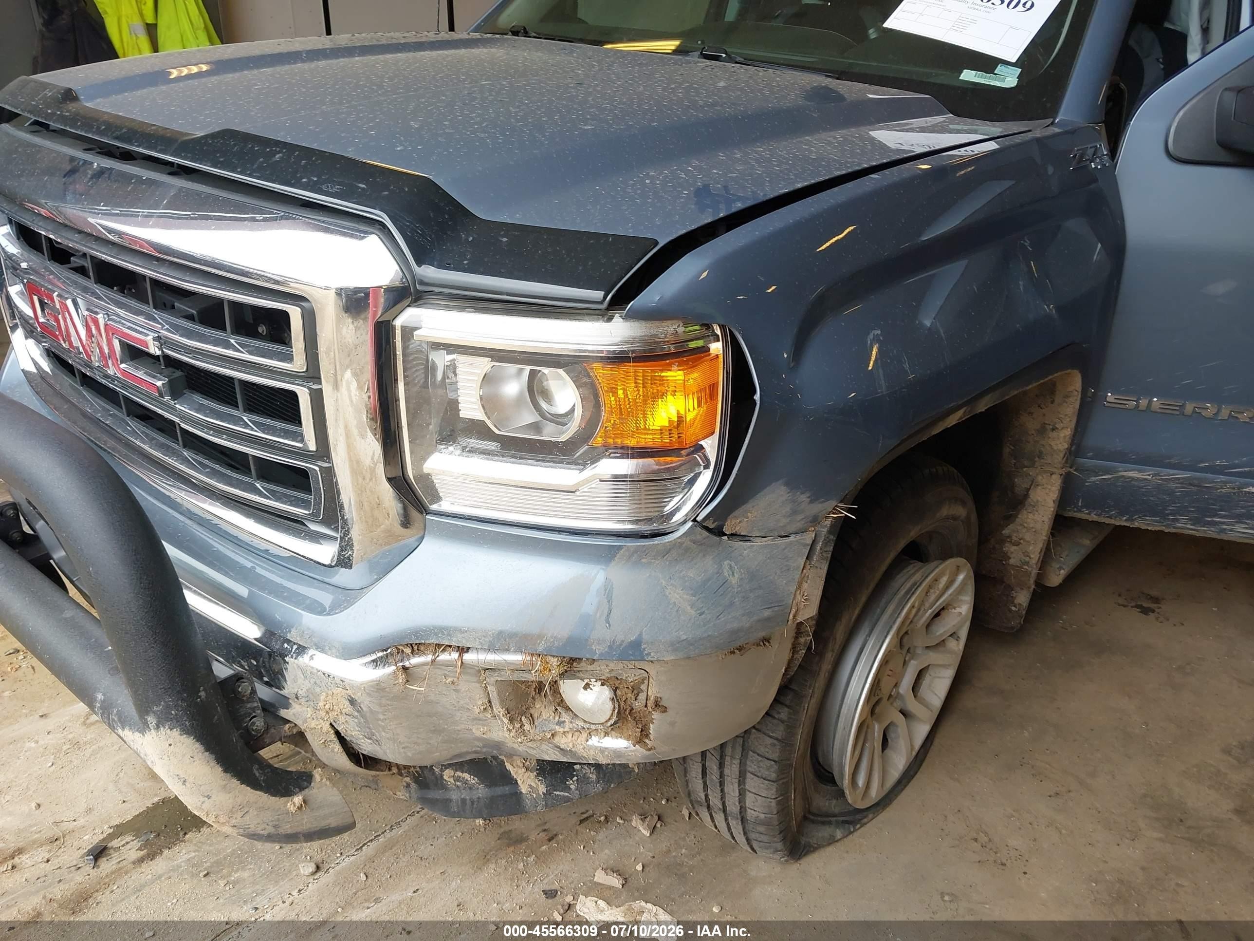 2015 Gmc Sierra 1500 Sle Blue vin: 1GTV2UEC6FZ436303