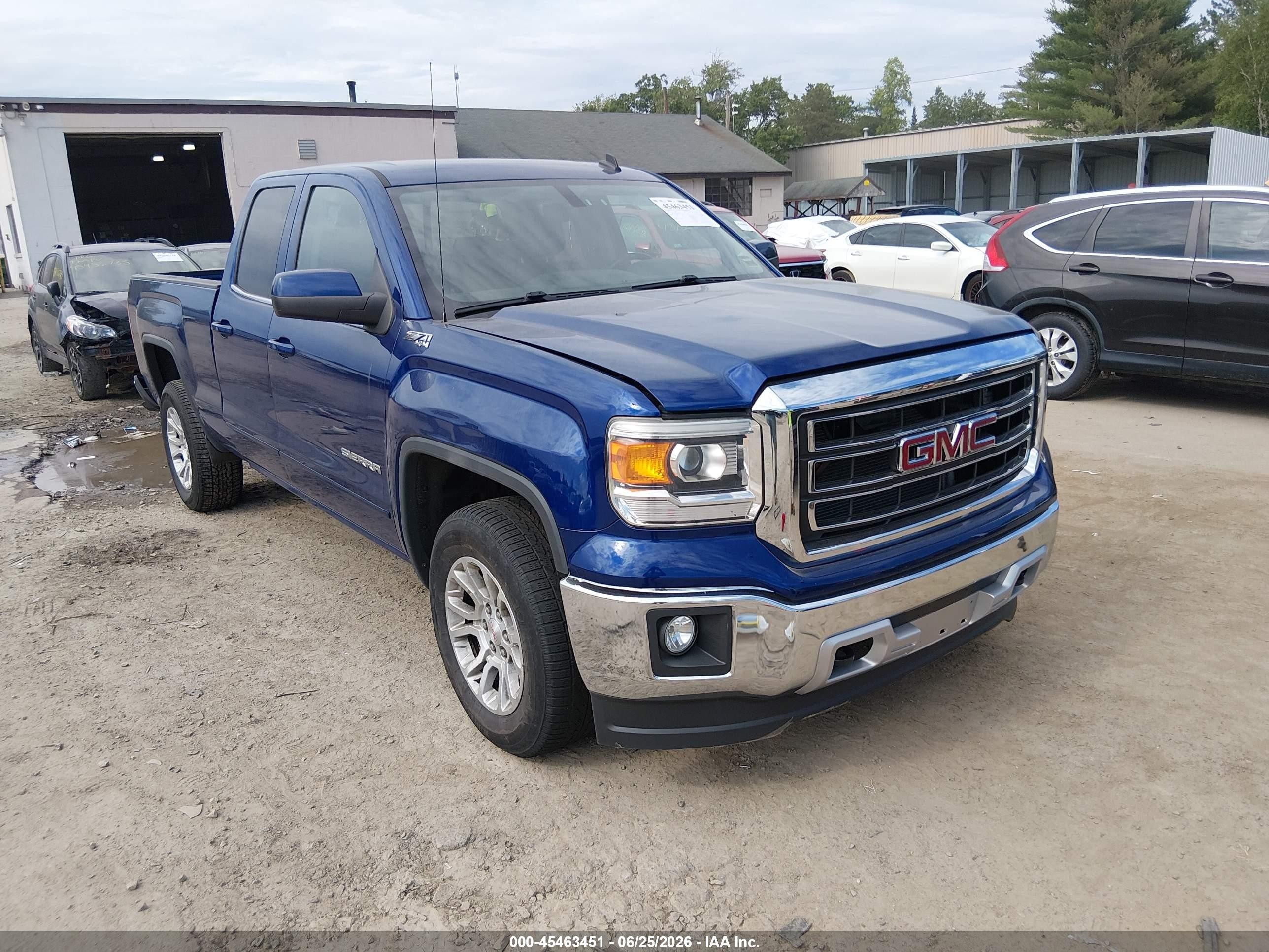 2014 Gmc Sierra 1500 Sle Blue vin: 1GTV2UEC7EZ148885
