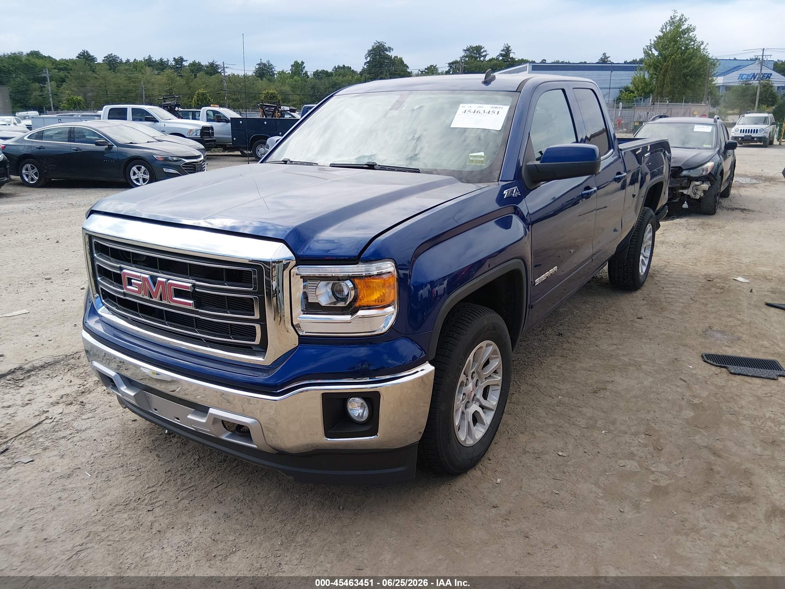 2014 Gmc Sierra 1500 Sle Blue vin: 1GTV2UEC7EZ148885
