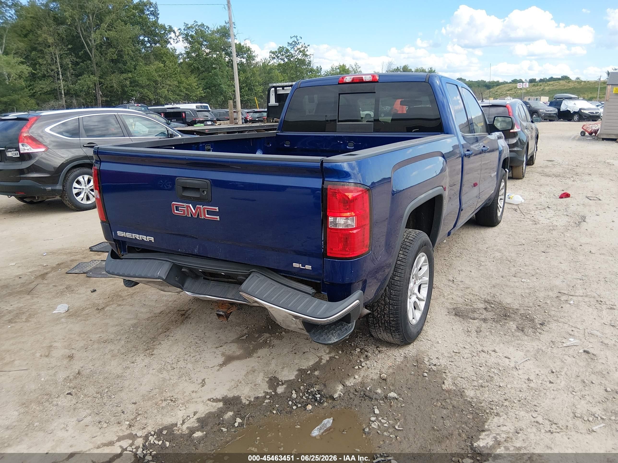 2014 Gmc Sierra 1500 Sle Blue vin: 1GTV2UEC7EZ148885