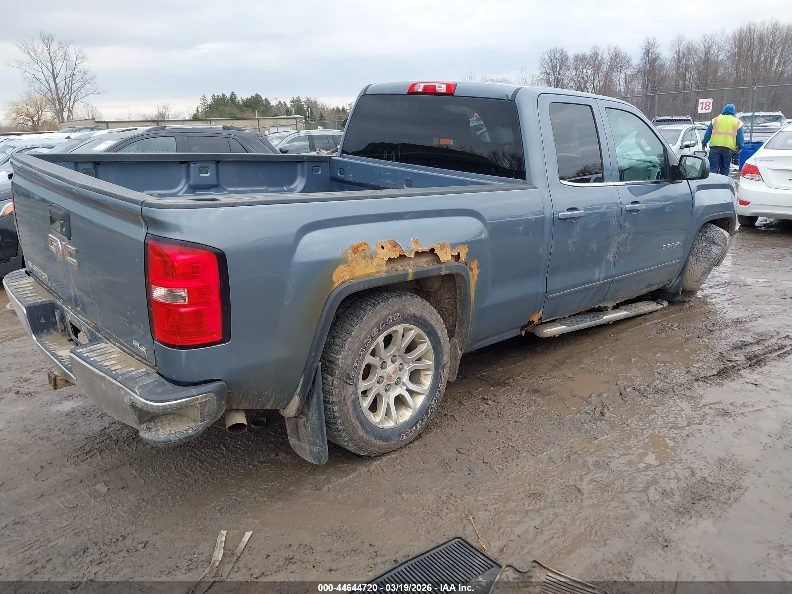 2015 Gmc Sierra 1500 Sle Blue vin: 1GTV2UEC7FZ268087