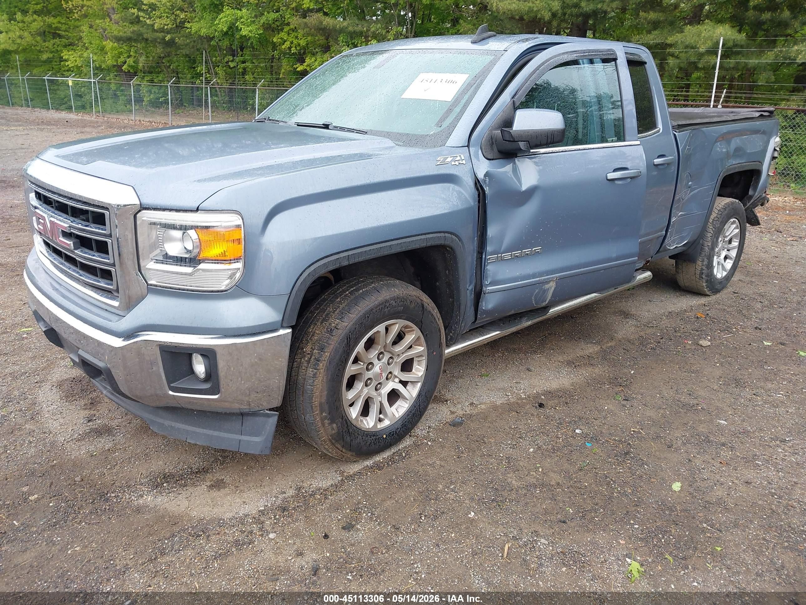 2015 Gmc Sierra 1500 Sle Light Blue vin: 1GTV2UEC7FZ296522
