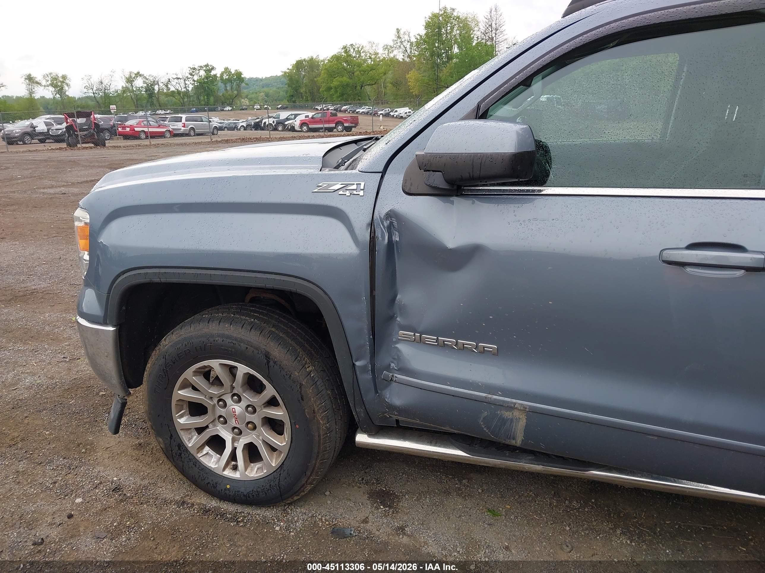2015 Gmc Sierra 1500 Sle Light Blue vin: 1GTV2UEC7FZ296522