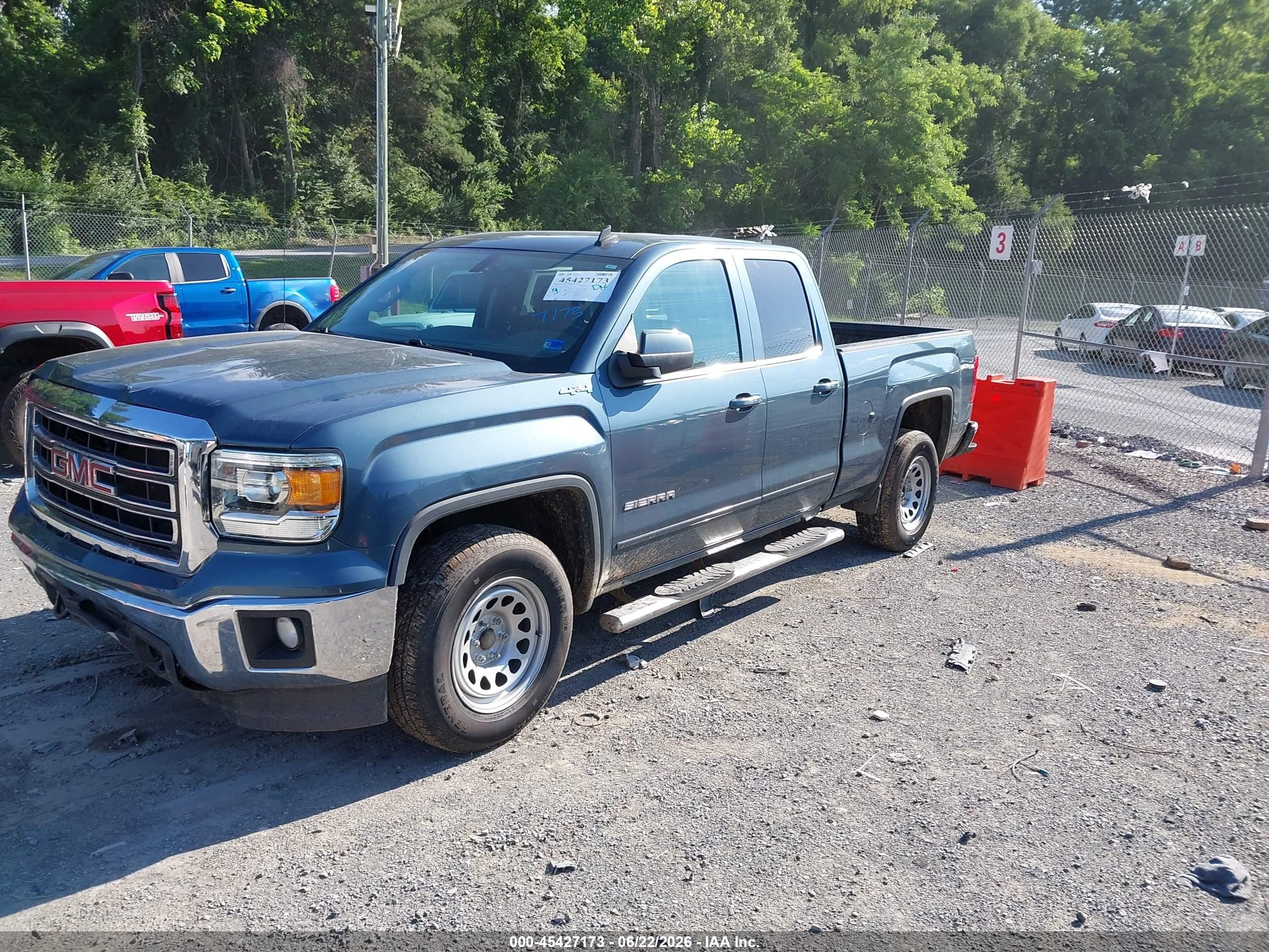 2014 Gmc Sierra 1500 Sle Blue vin: 1GTV2UEC8EZ160866