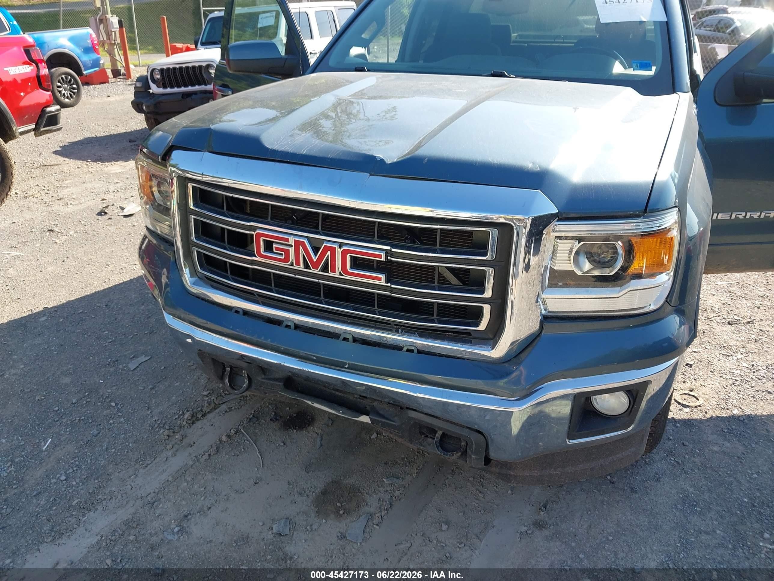 2014 Gmc Sierra 1500 Sle Blue vin: 1GTV2UEC8EZ160866
