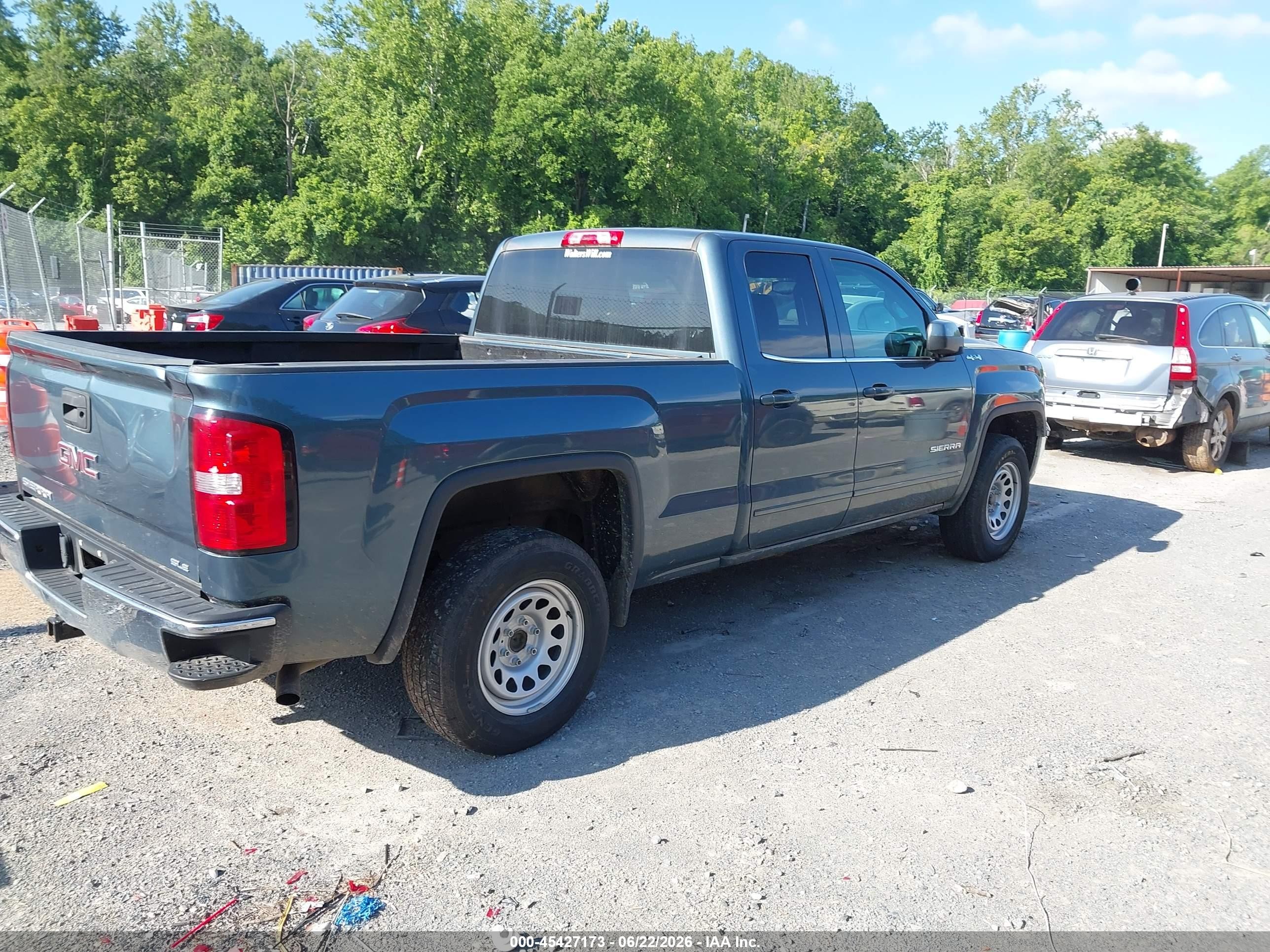 2014 Gmc Sierra 1500 Sle Blue vin: 1GTV2UEC8EZ160866