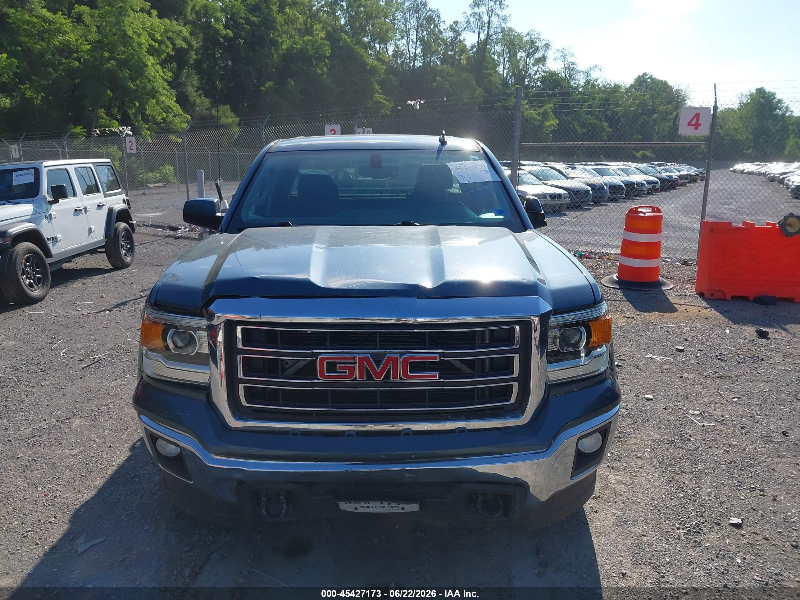 2014 Gmc Sierra 1500 Sle Blue vin: 1GTV2UEC8EZ160866