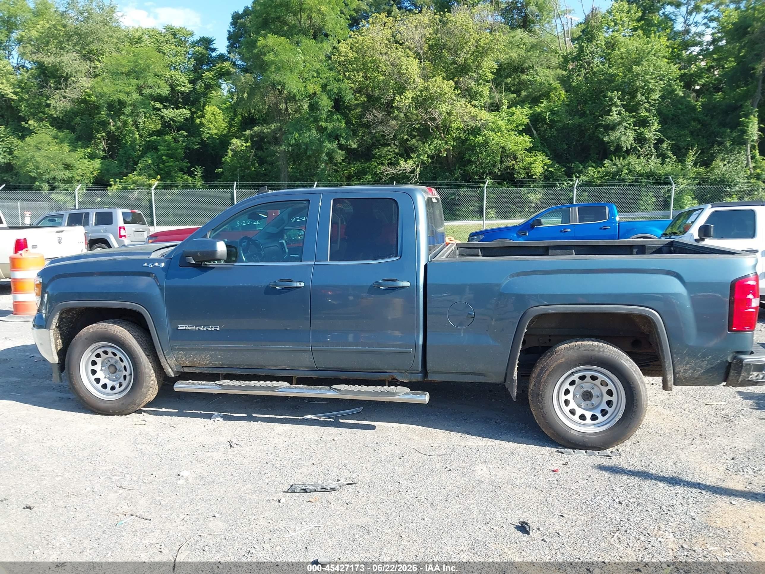 2014 Gmc Sierra 1500 Sle Blue vin: 1GTV2UEC8EZ160866