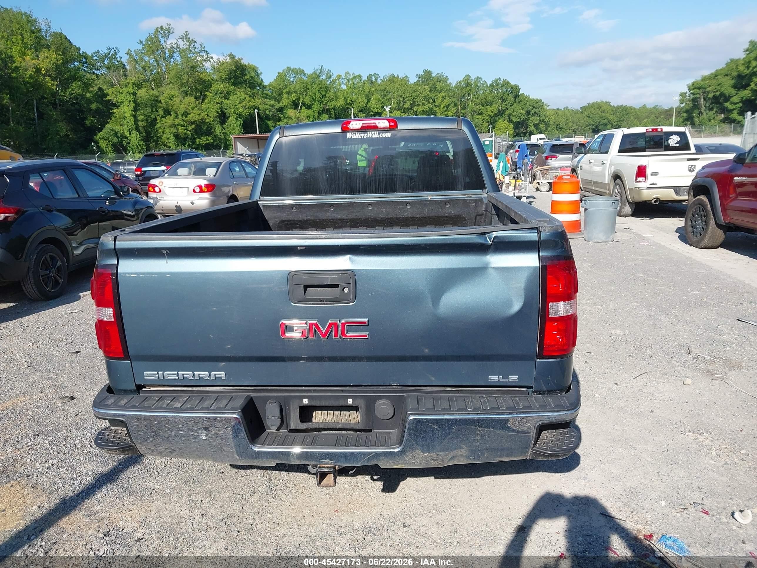 2014 Gmc Sierra 1500 Sle Blue vin: 1GTV2UEC8EZ160866