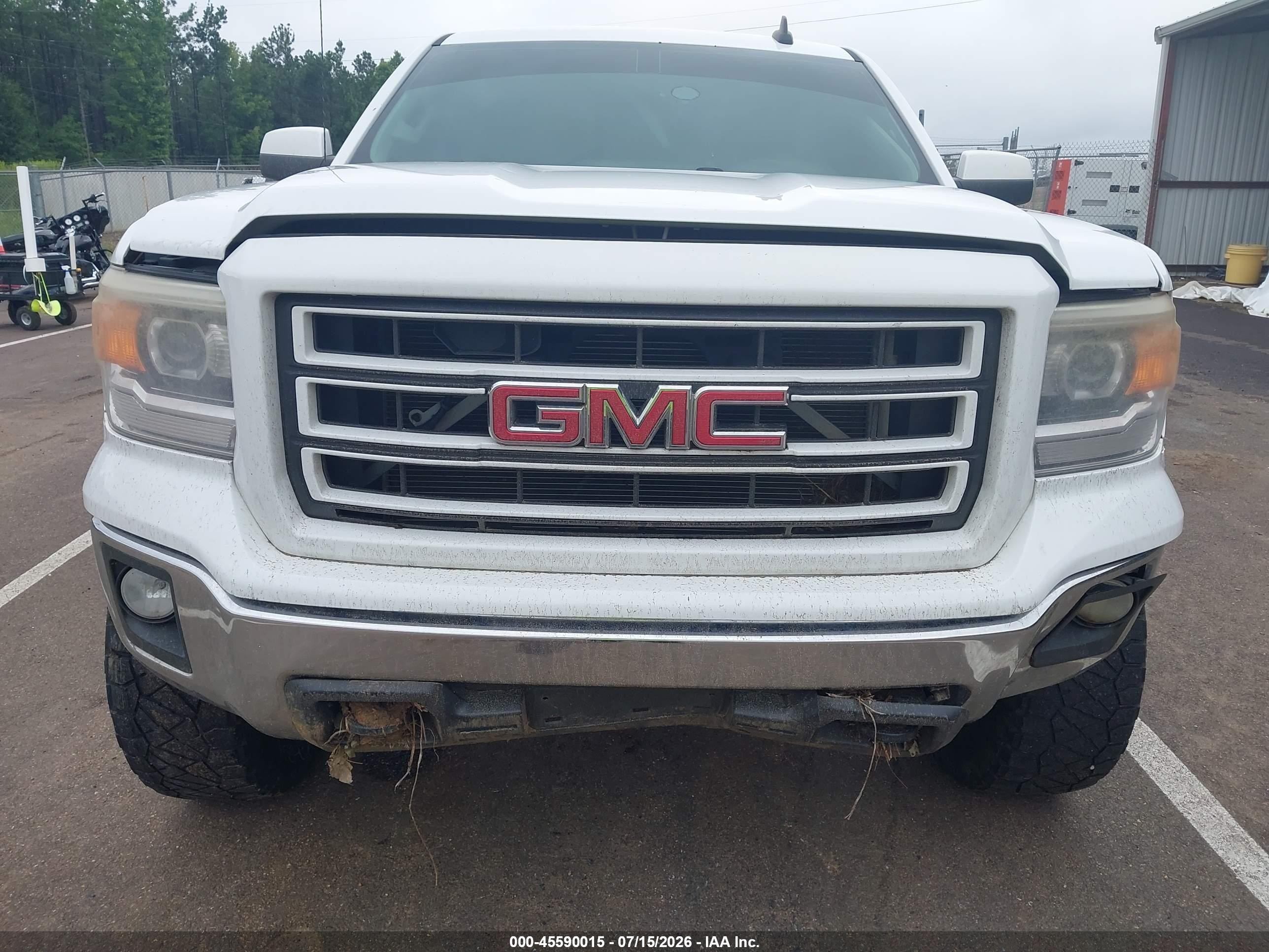 2015 Gmc Sierra 1500 Sle White vin: 1GTV2UEC8FZ170458