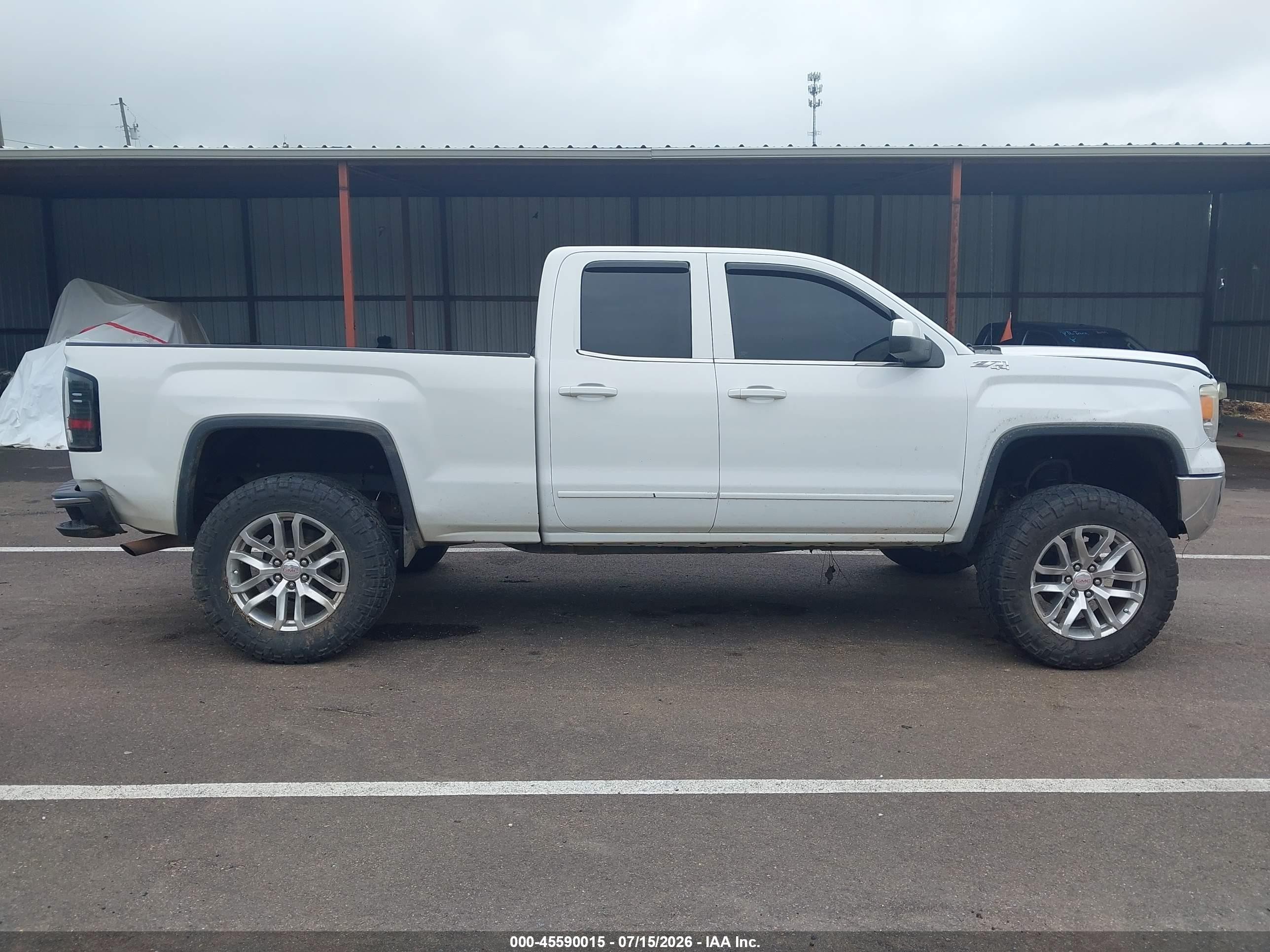 2015 Gmc Sierra 1500 Sle White vin: 1GTV2UEC8FZ170458