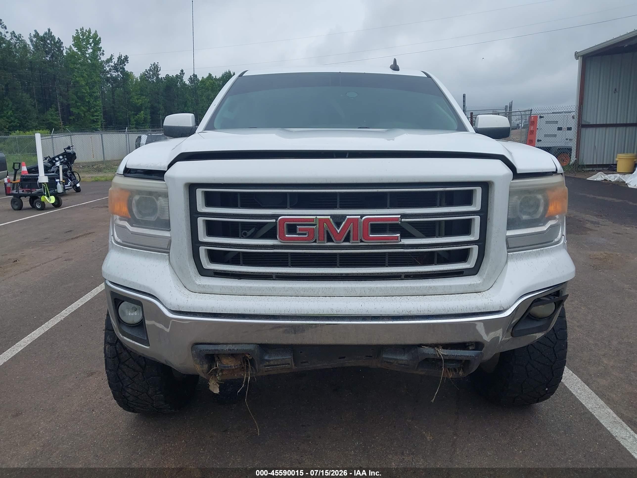 2015 Gmc Sierra 1500 Sle White vin: 1GTV2UEC8FZ170458