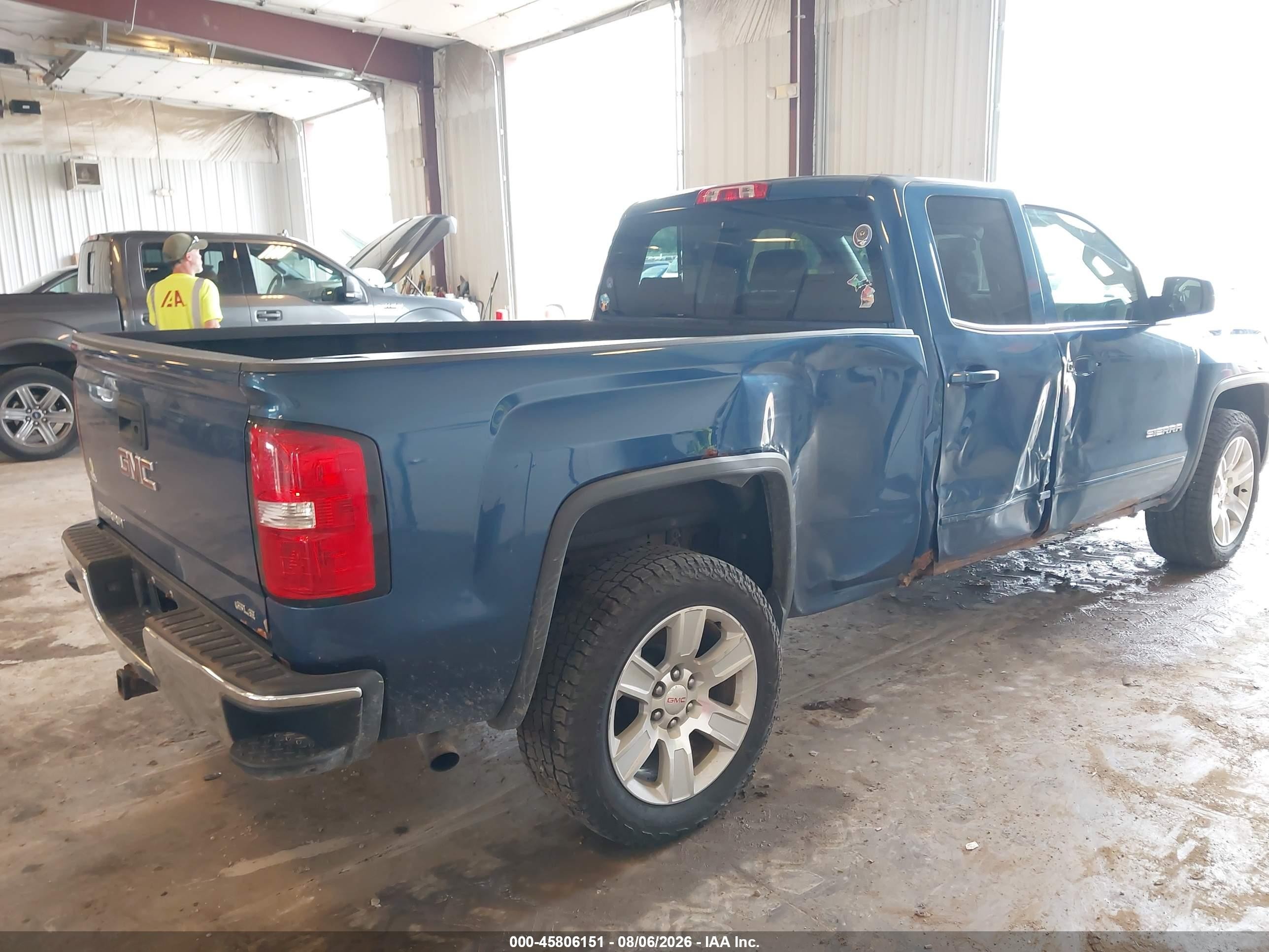 2015 Gmc Sierra 1500 Sle Blue vin: 1GTV2UEC8FZ361345