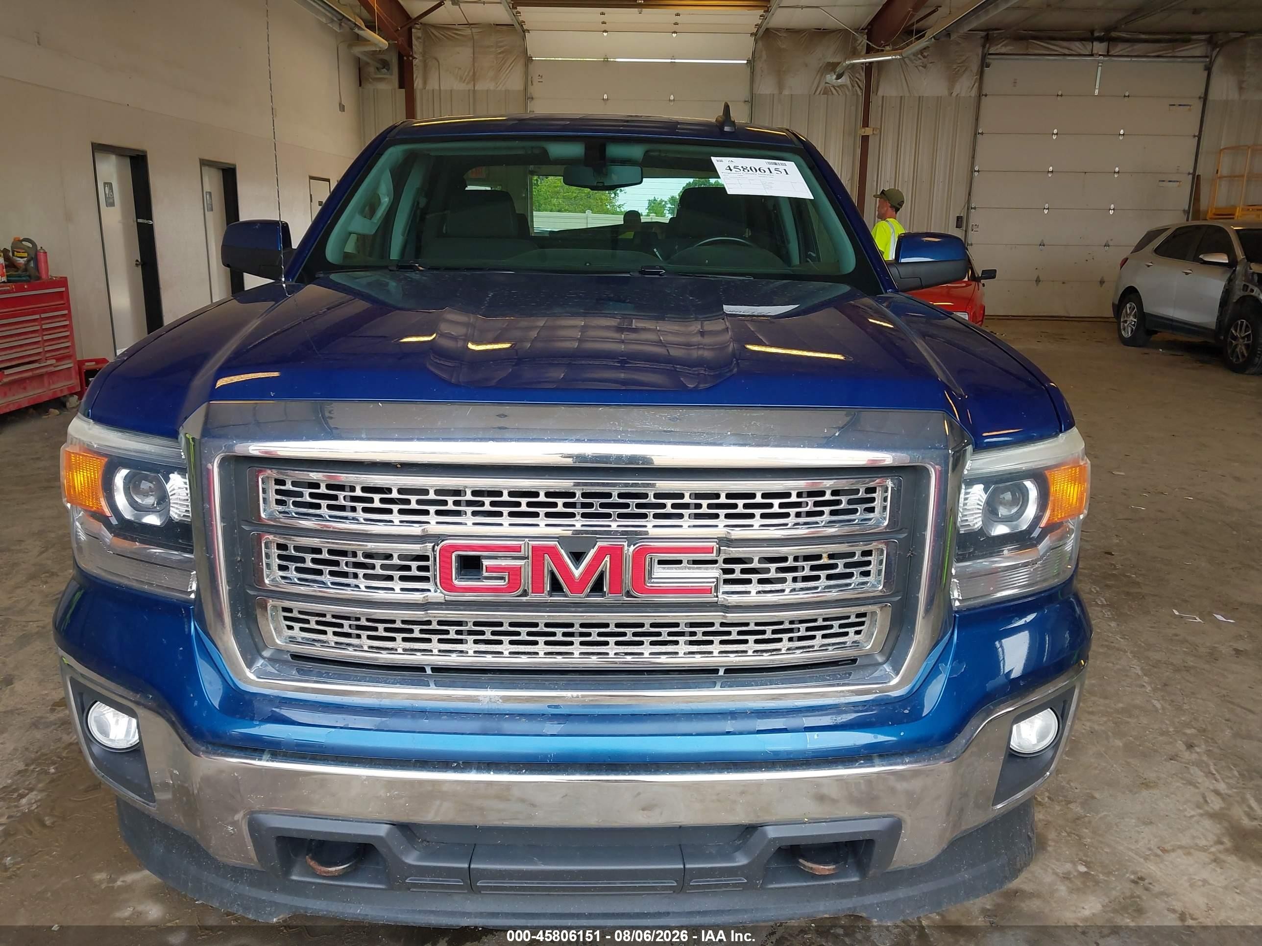 2015 Gmc Sierra 1500 Sle Blue vin: 1GTV2UEC8FZ361345