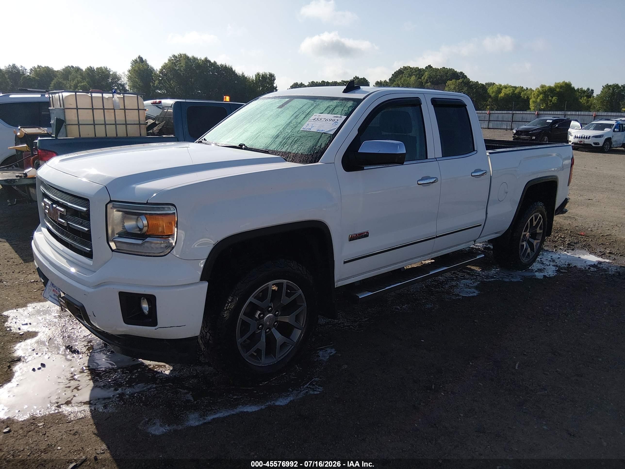 2015 Gmc Sierra 1500 Sle White vin: 1GTV2UEC9FZ226116