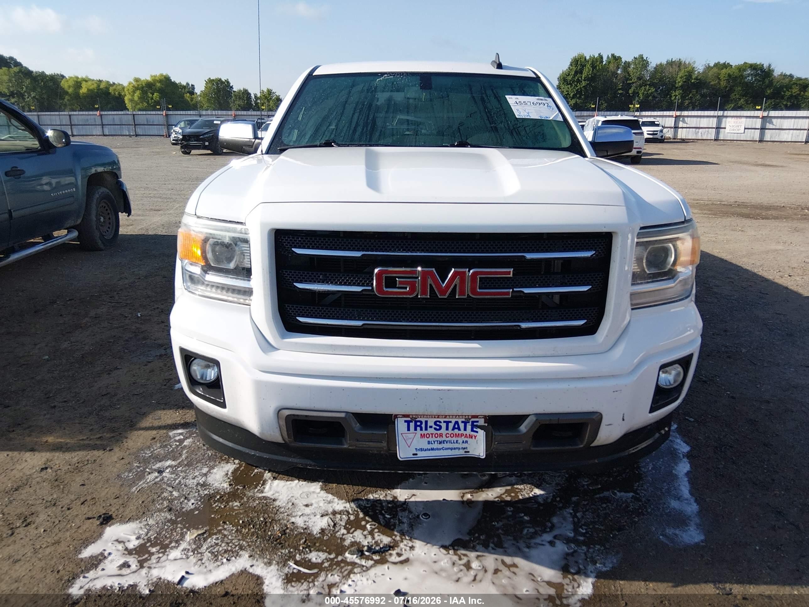 2015 Gmc Sierra 1500 Sle White vin: 1GTV2UEC9FZ226116