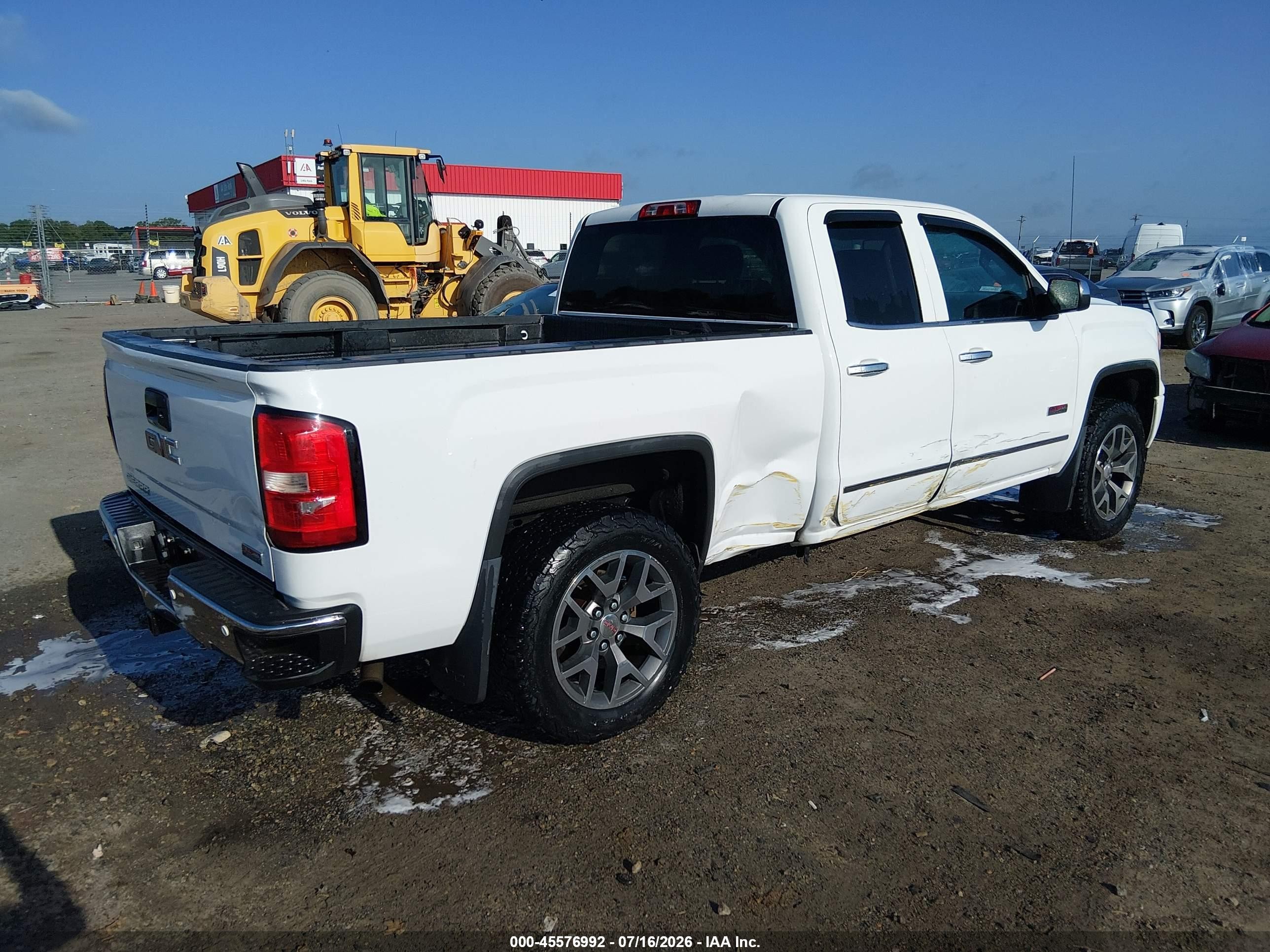 2015 Gmc Sierra 1500 Sle White vin: 1GTV2UEC9FZ226116