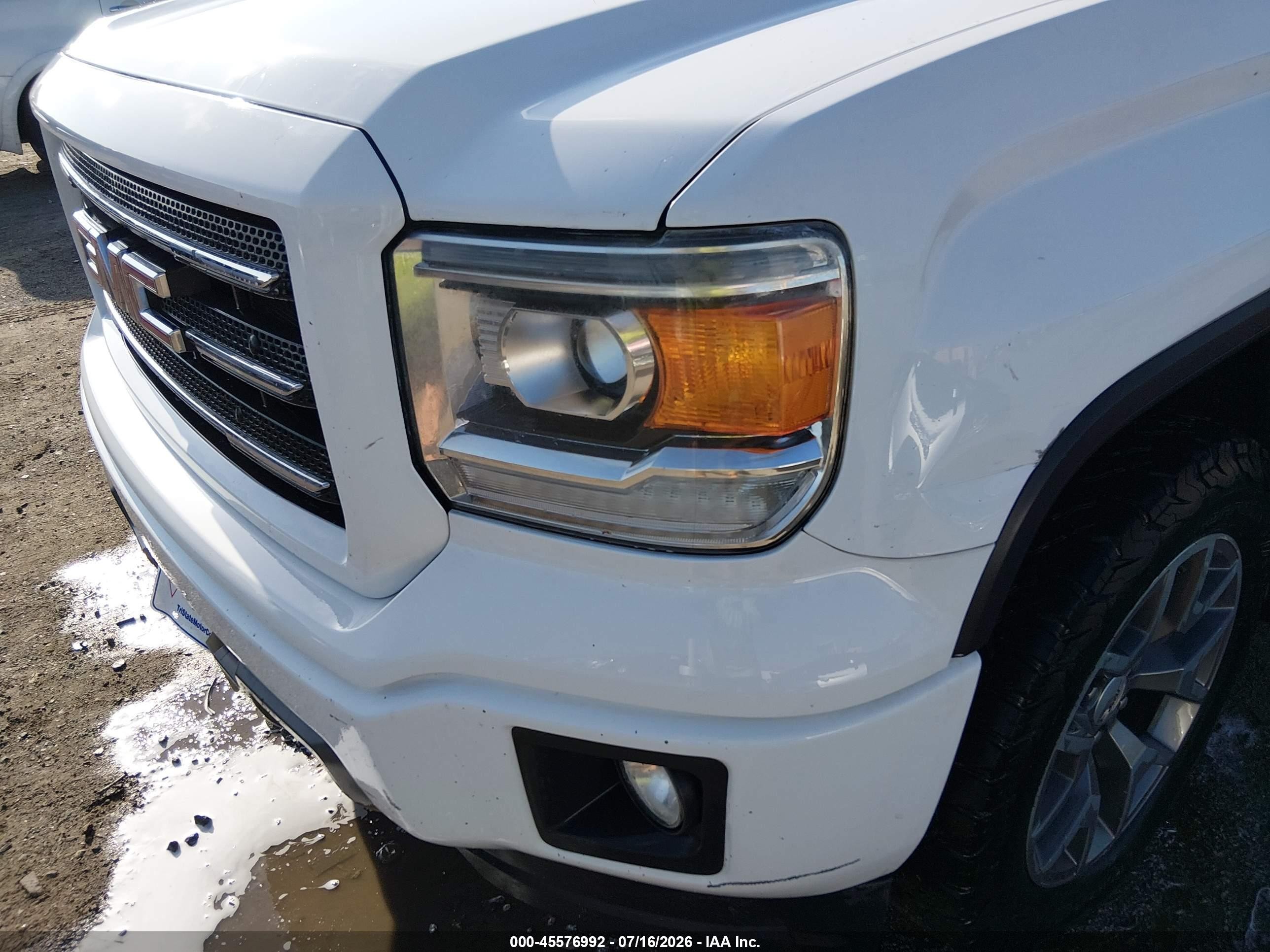 2015 Gmc Sierra 1500 Sle White vin: 1GTV2UEC9FZ226116