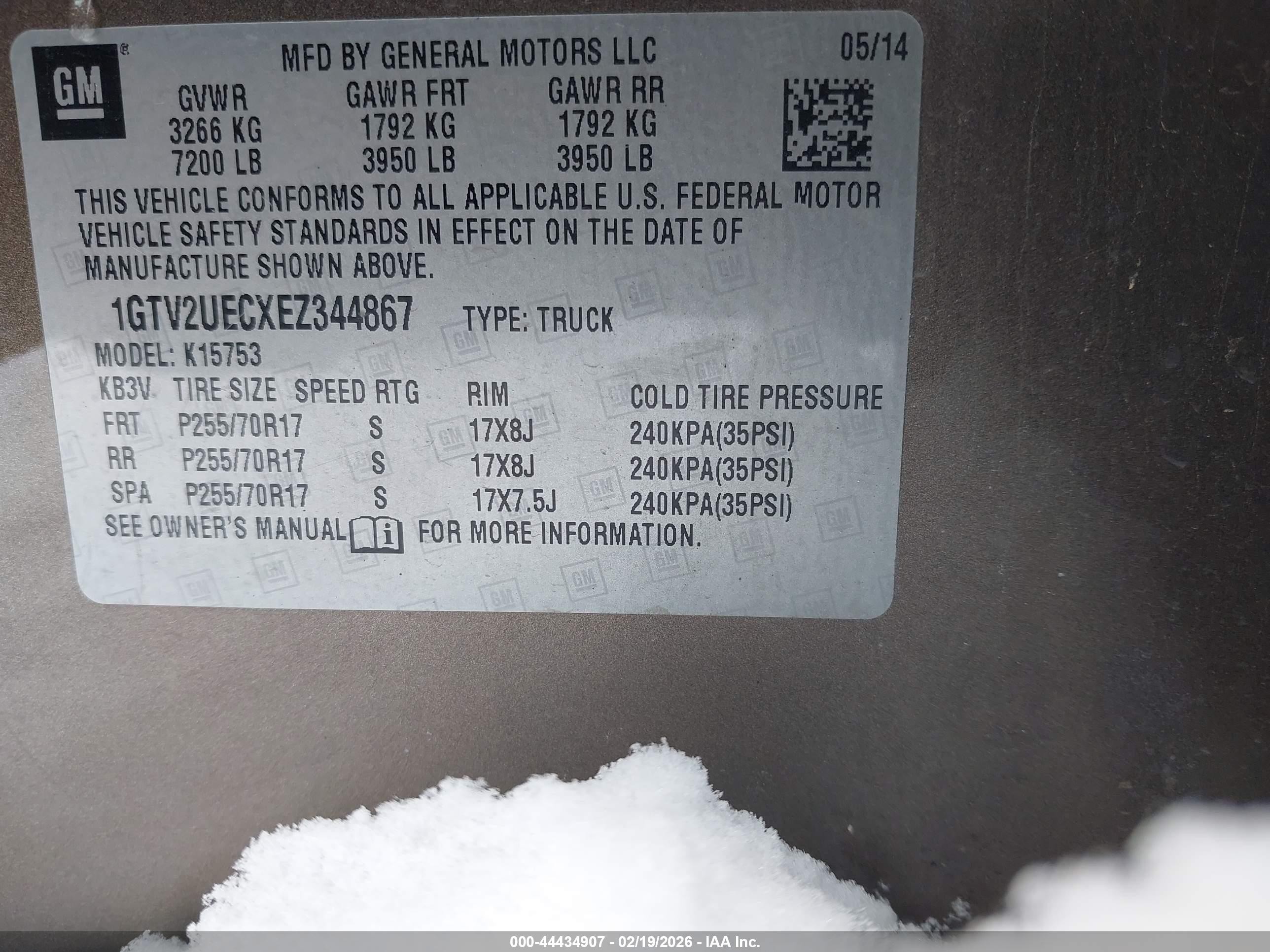2014 Gmc Sierra 1500 Sle Pewter vin: 1GTV2UECXEZ344867