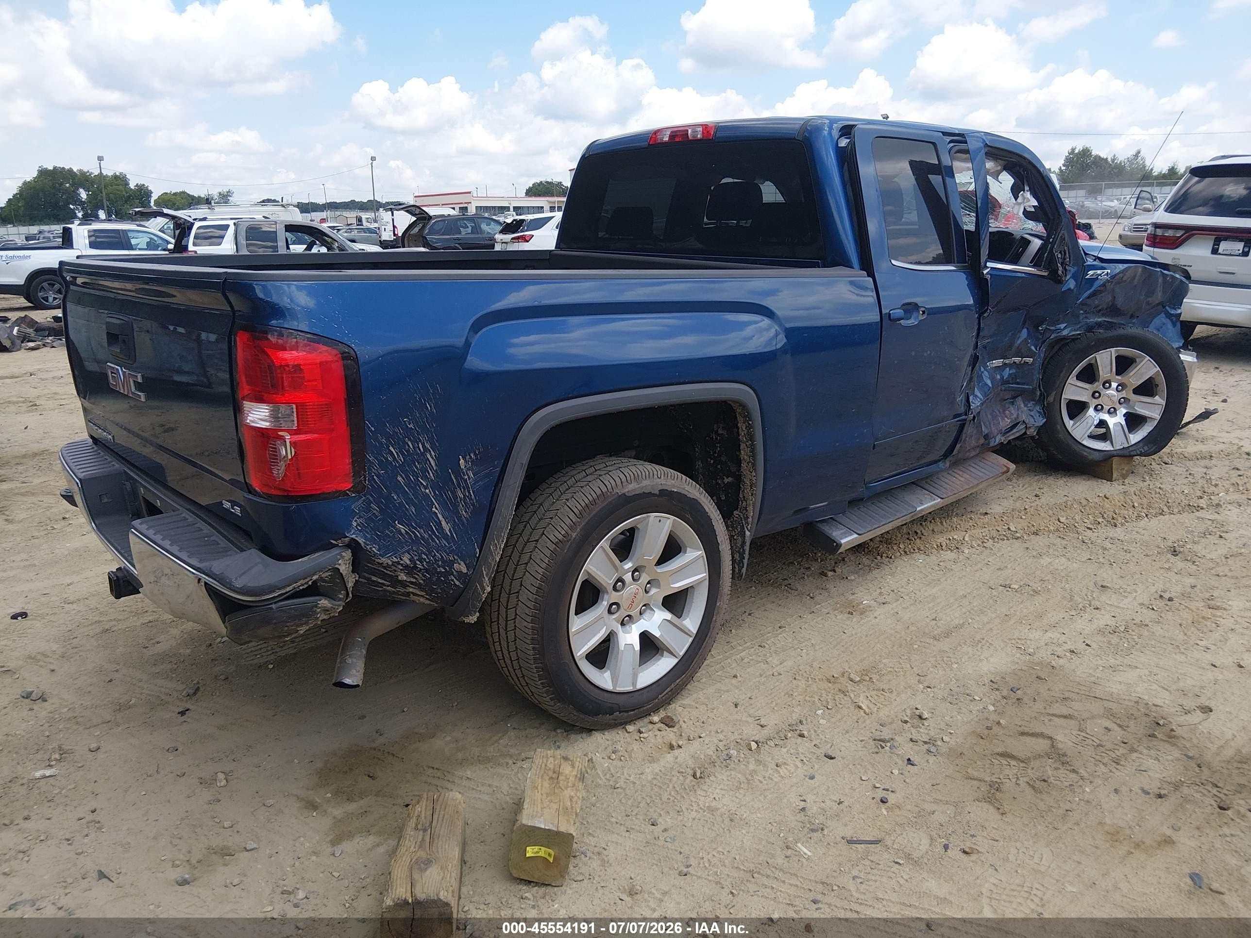 2015 Gmc Sierra 1500 Sle Blue vin: 1GTV2UECXFZ268133