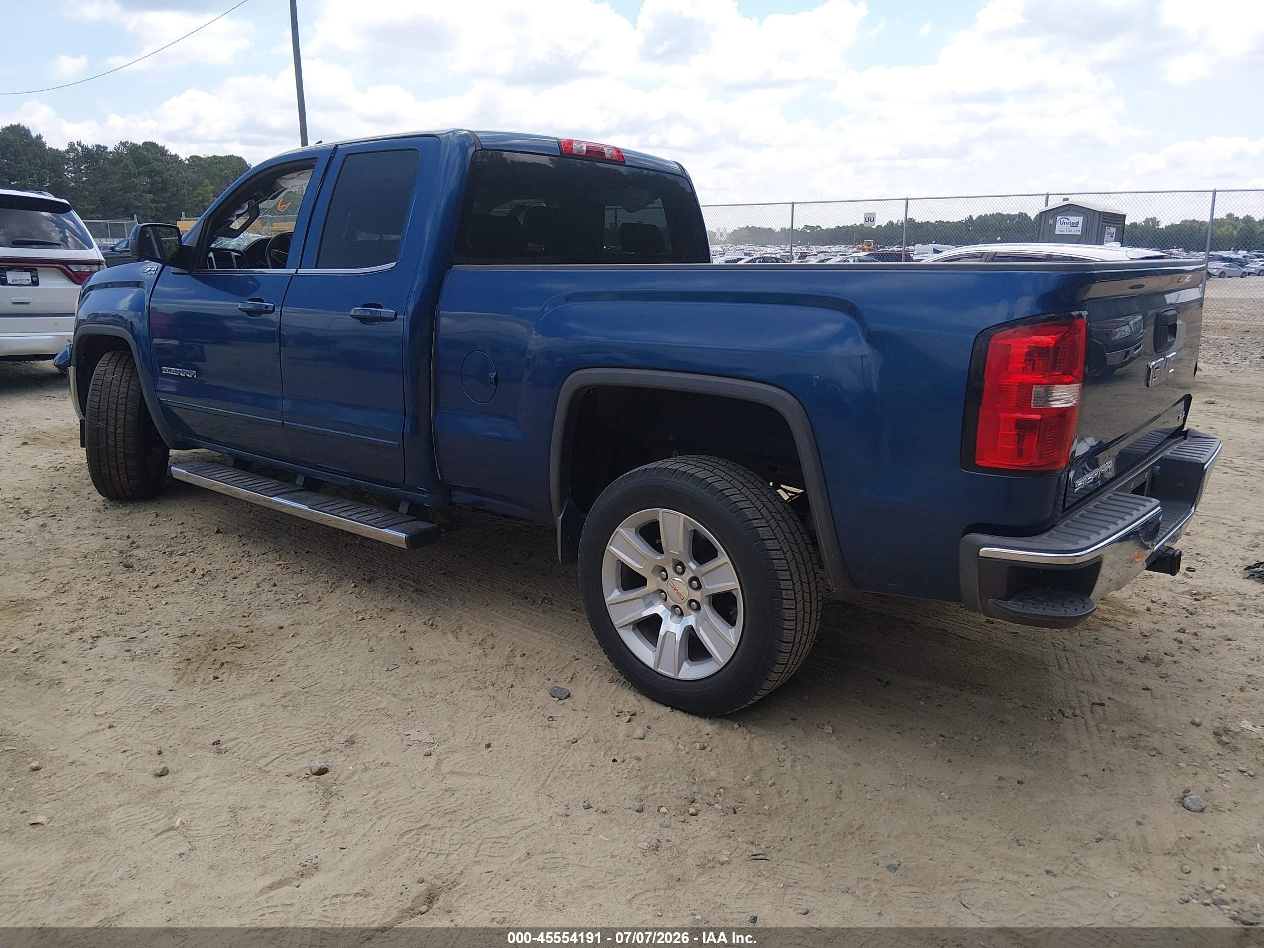 2015 Gmc Sierra 1500 Sle Blue vin: 1GTV2UECXFZ268133