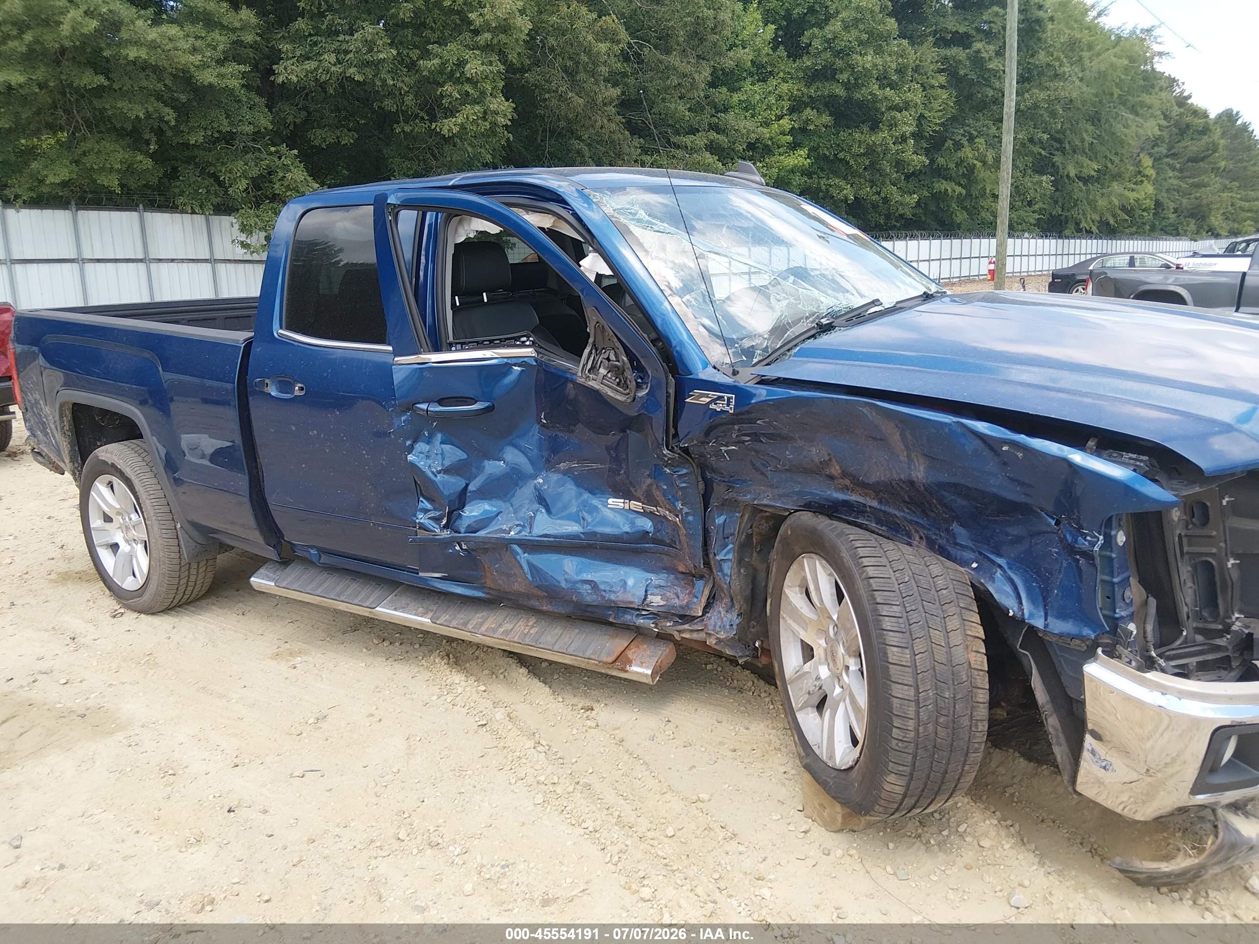2015 Gmc Sierra 1500 Sle Blue vin: 1GTV2UECXFZ268133