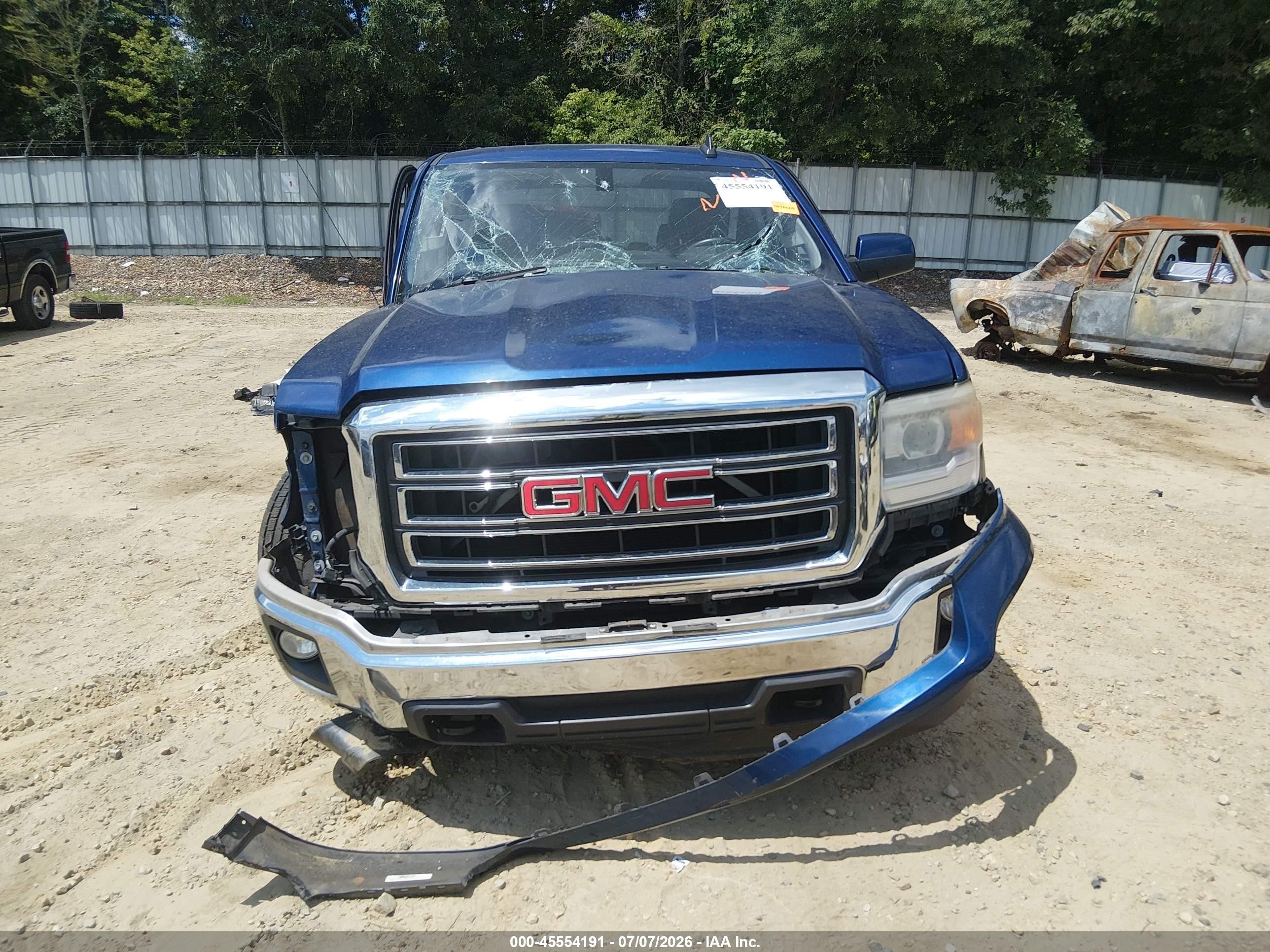 2015 Gmc Sierra 1500 Sle Blue vin: 1GTV2UECXFZ268133