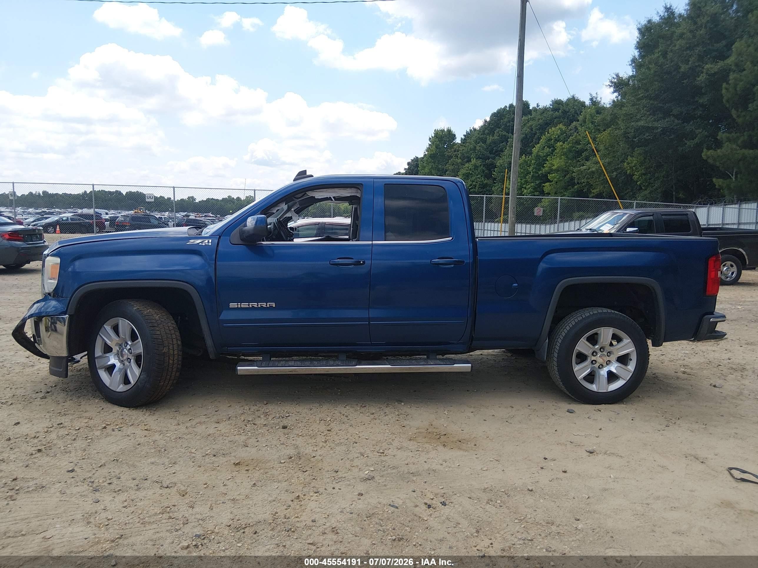 2015 Gmc Sierra 1500 Sle Blue vin: 1GTV2UECXFZ268133