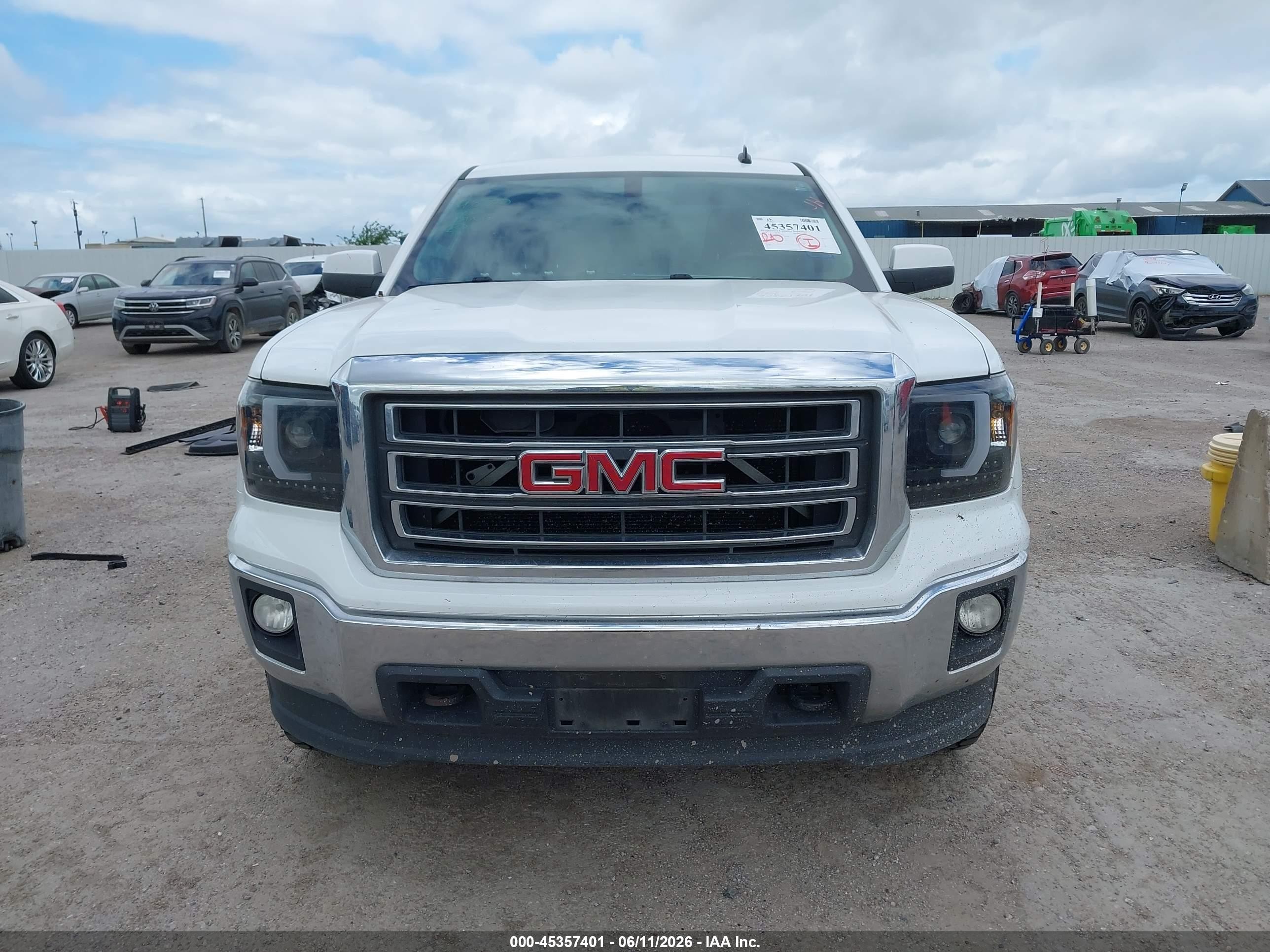 2014 Gmc Sierra 1500 Sle White vin: 1GTV2UEH2EZ217915