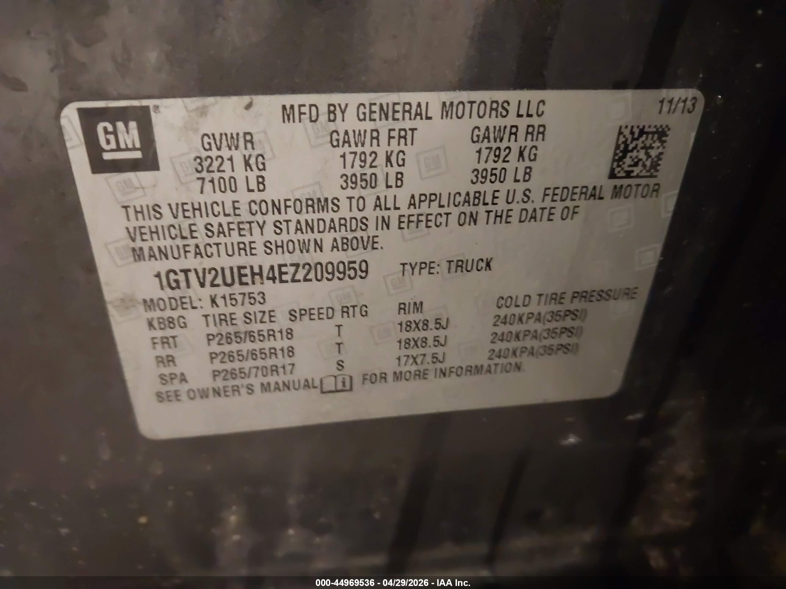 2014 Gmc Sierra 1500 Sle Gray vin: 1GTV2UEH4EZ209959